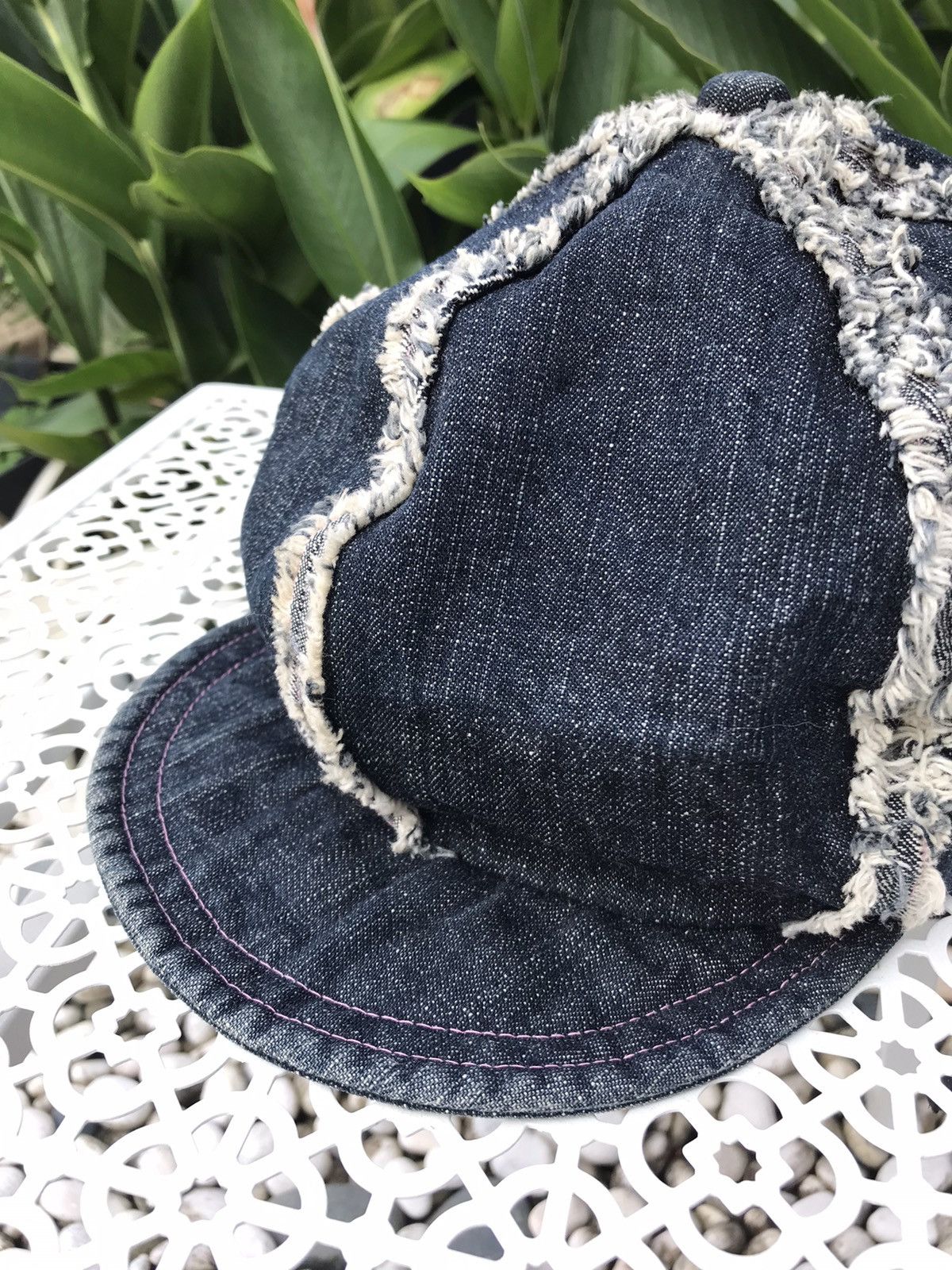 Other UNBRANDED NARUMIYA DISTRESSED DENIM CAP HAT Size ONE SIZE - 2 Thumbnail