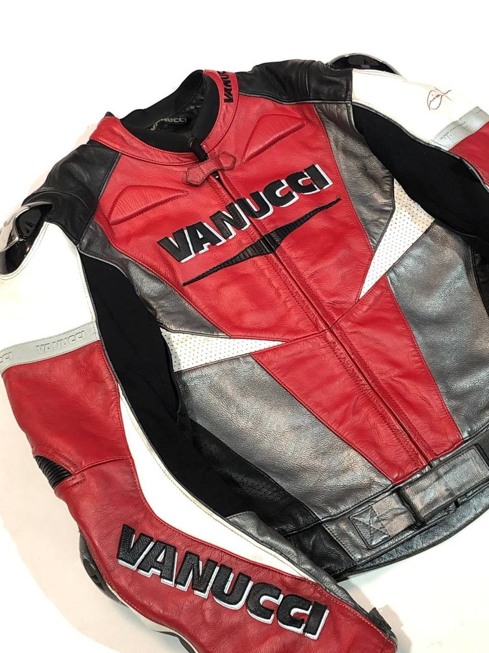 Other Vanucci Leather Jacket Moto Biker Size US M / EU 48-50 / 2 - 5 Thumbnail