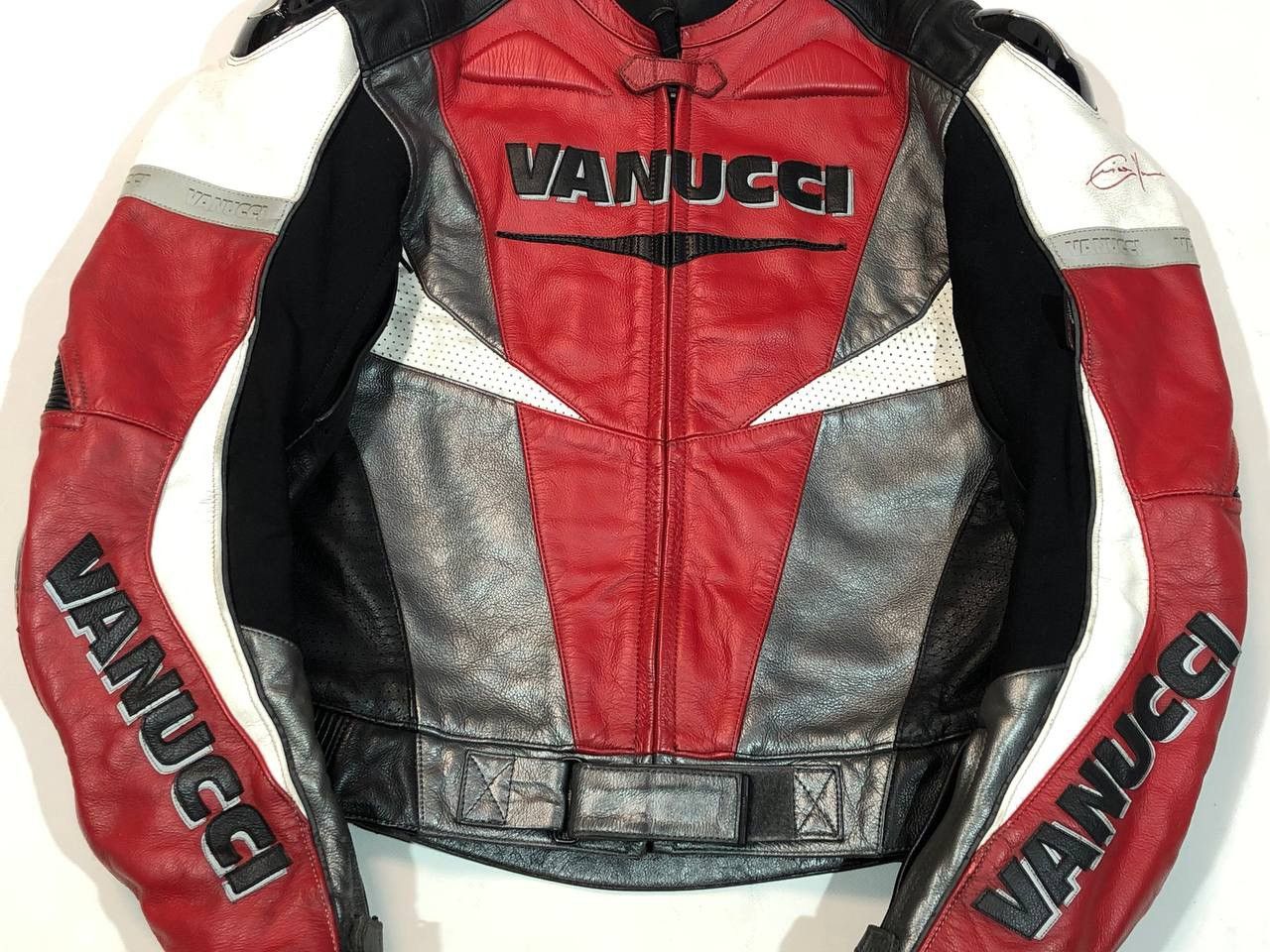 Other Vanucci Leather Jacket Moto Biker Size US M / EU 48-50 / 2 - 2 Thumbnail