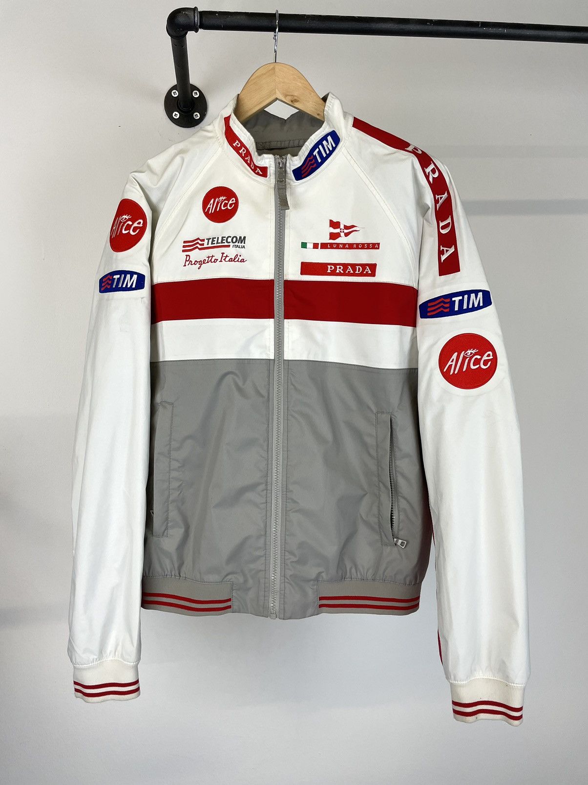 激レア　PRADA LUNA ROSSA archive ブルゾンジャケット Vintage Prada Luna Rossa Challenge Racing Jacket (XS