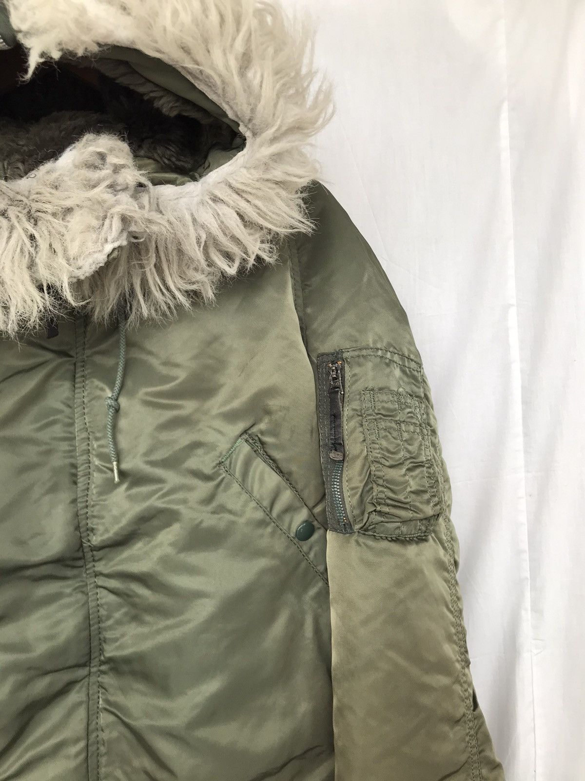 Alpha Industries × Vintage Vintage Alpha Industrie Flying Jacket N-2B Fur Hooded Jacket Size US M / EU 48-50 / 2 - 10 Thumbnail