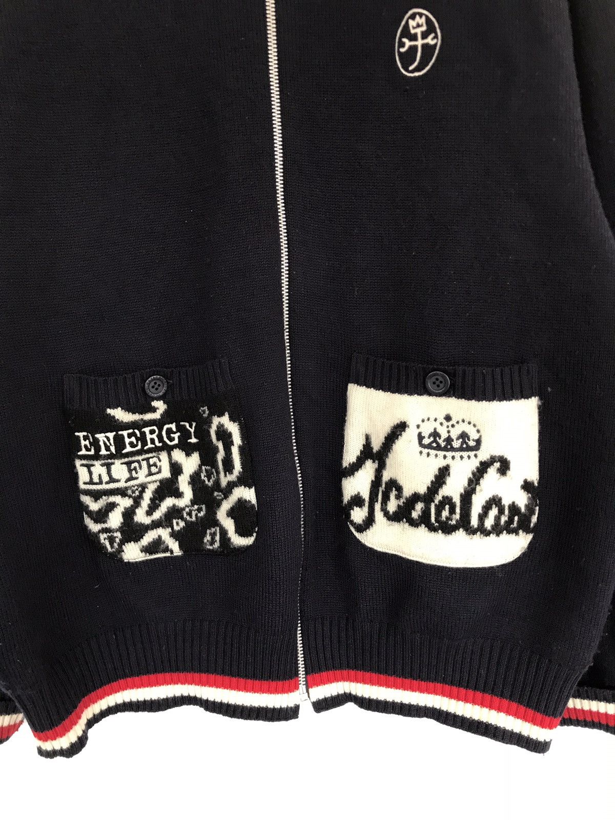 Jean Charles De Castelbajac × Vintage ❗️Sick❗️Vintage JCC 2000 World Knitwear Zipper Size US L / EU 52-54 / 3 - 5 Thumbnail
