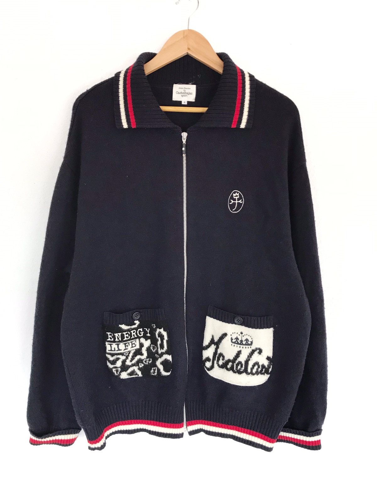 Jean Charles De Castelbajac × Vintage ❗️Sick❗️Vintage JCC 2000 World Knitwear Zipper Size US L / EU 52-54 / 3 - 2 Thumbnail