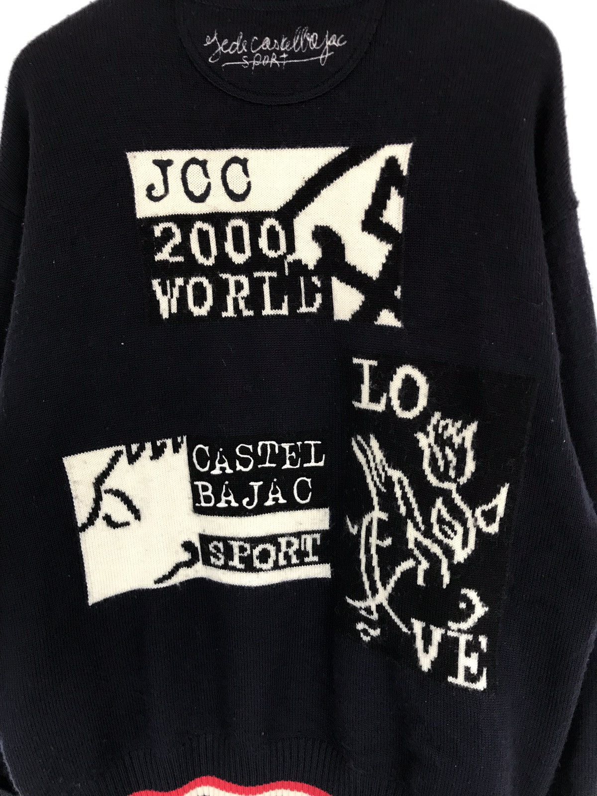 Jean Charles De Castelbajac × Vintage ❗️Sick❗️Vintage JCC 2000 World Knitwear Zipper Size US L / EU 52-54 / 3 - 4 Thumbnail