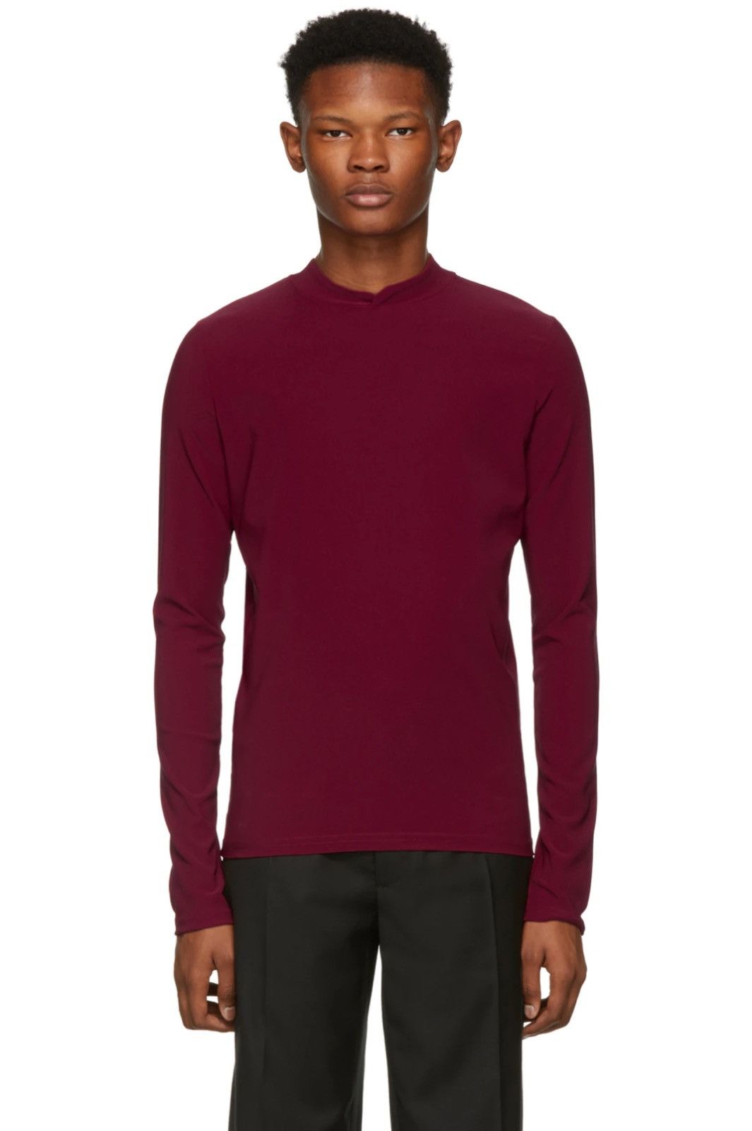 Namacheko Red Double Faced Mock Neck Sweater Size US M / EU 48-50 / 2 - 4 Thumbnail