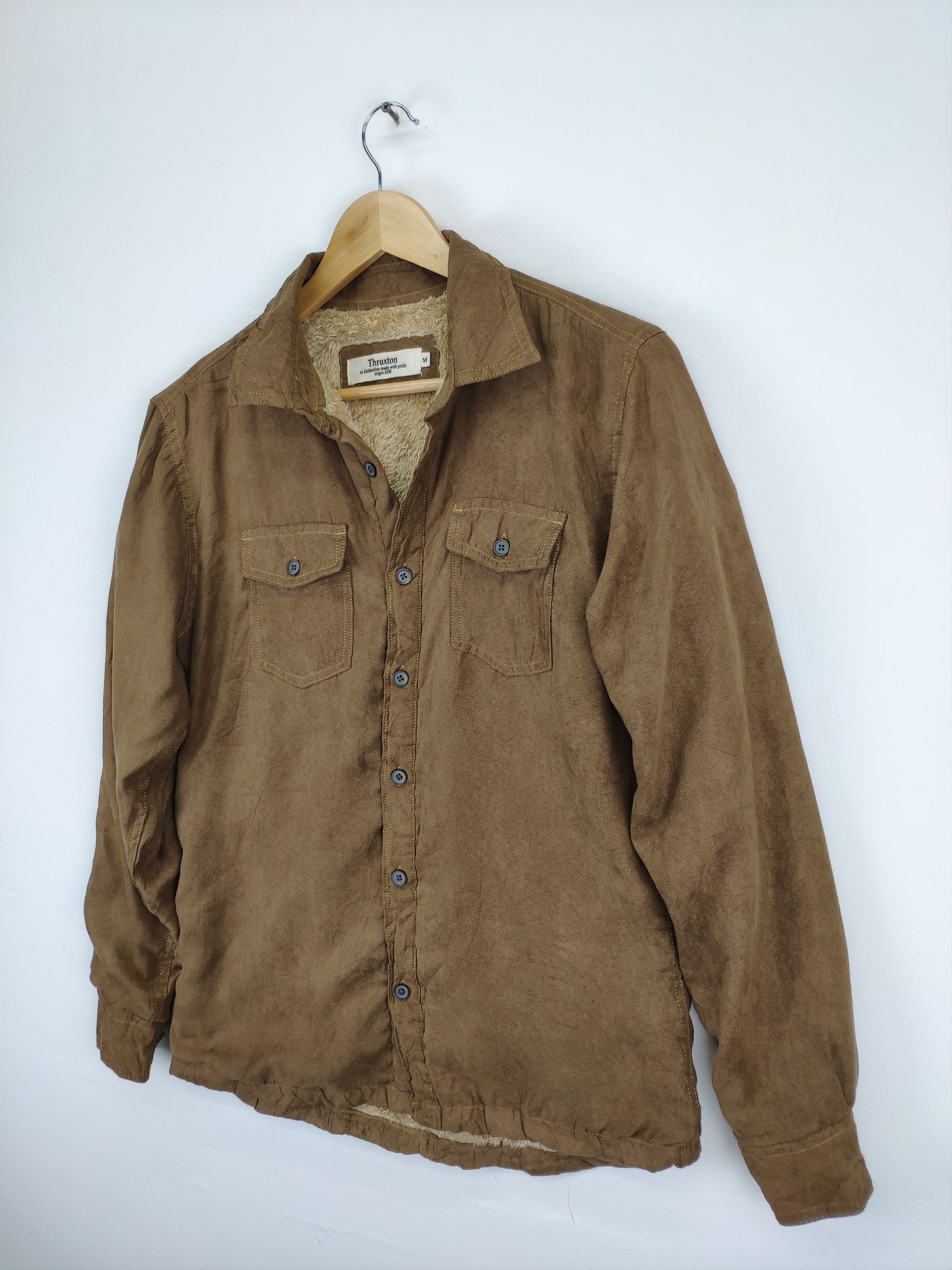 Japanese Brand × Vintage Vintage Shirt Button Up Lining Fleece by Thruxton Size US M / EU 48-50 / 2 - 2 Thumbnail