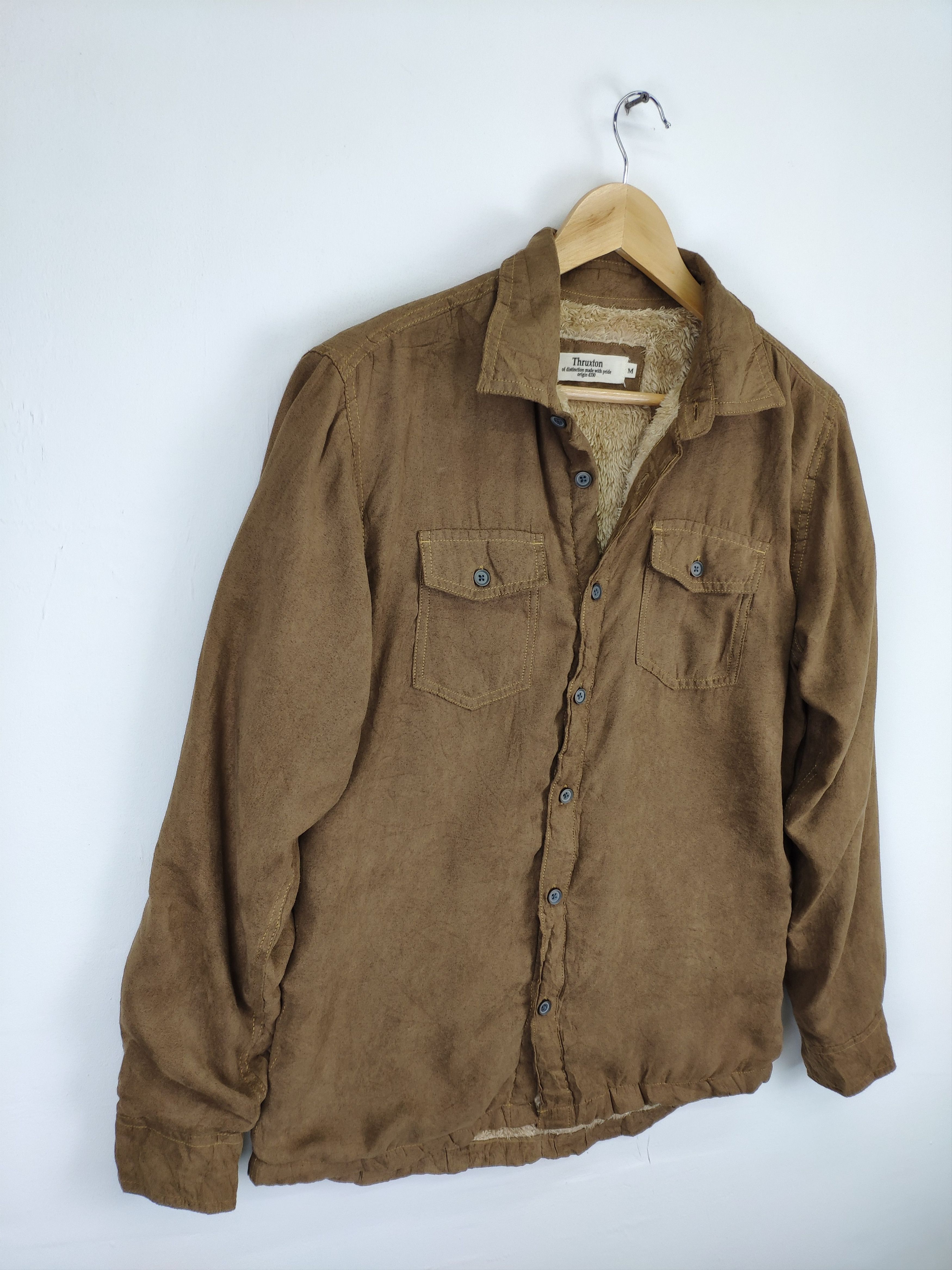 Japanese Brand × Vintage Vintage Shirt Button Up Lining Fleece by Thruxton Size US M / EU 48-50 / 2 - 3 Thumbnail