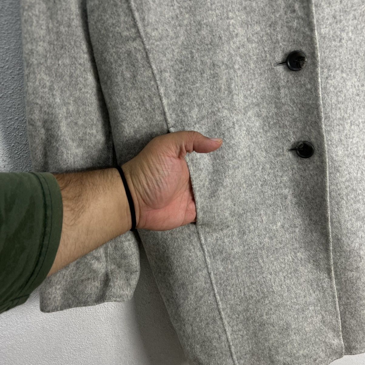 Japanese Brand YOHJI YAMAMOTO BY INED LONG JACKET DOUBLE BREAST WOOL Size US M / EU 48-50 / 2 - 6 Thumbnail