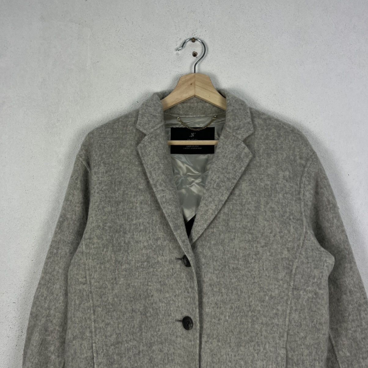 Japanese Brand YOHJI YAMAMOTO BY INED LONG JACKET DOUBLE BREAST WOOL Size US M / EU 48-50 / 2 - 2 Thumbnail