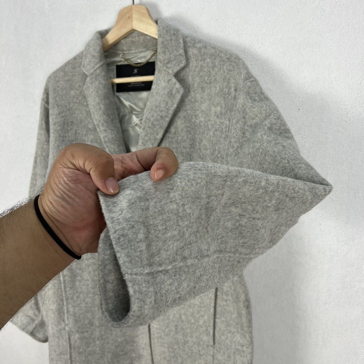 Japanese Brand YOHJI YAMAMOTO BY INED LONG JACKET DOUBLE BREAST WOOL Size US M / EU 48-50 / 2 - 8 Thumbnail