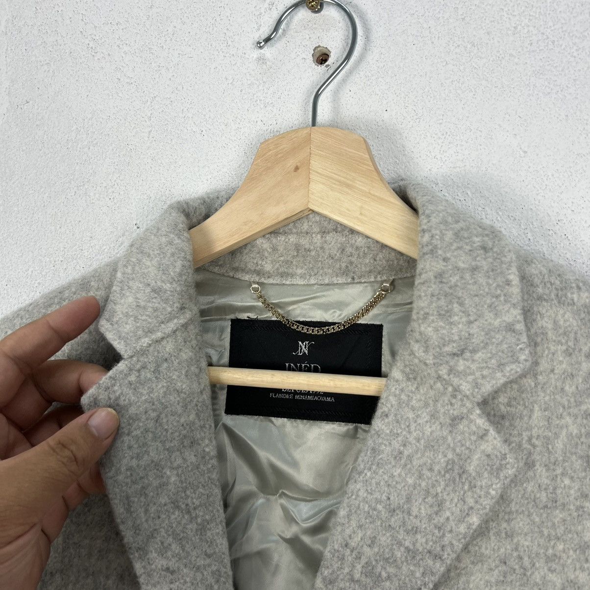 Japanese Brand YOHJI YAMAMOTO BY INED LONG JACKET DOUBLE BREAST WOOL Size US M / EU 48-50 / 2 - 9 Thumbnail