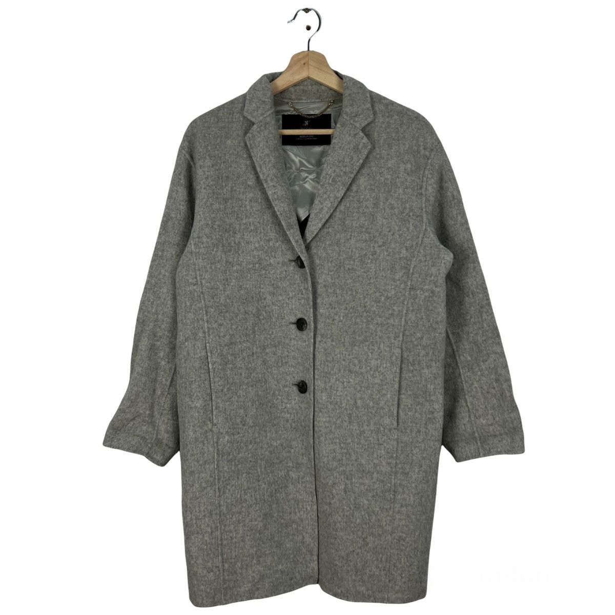 Japanese Brand YOHJI YAMAMOTO BY INED LONG JACKET DOUBLE BREAST WOOL Size US M / EU 48-50 / 2 - 1 Thumbnail