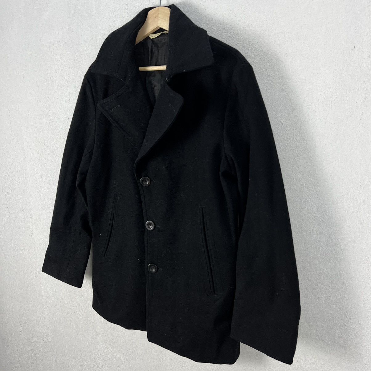 Japanese Brand VINTAGE ULTIMATE BLACK WOOL DOUBLE BREAST JACKET Size US M / EU 48-50 / 2 - 2 Thumbnail