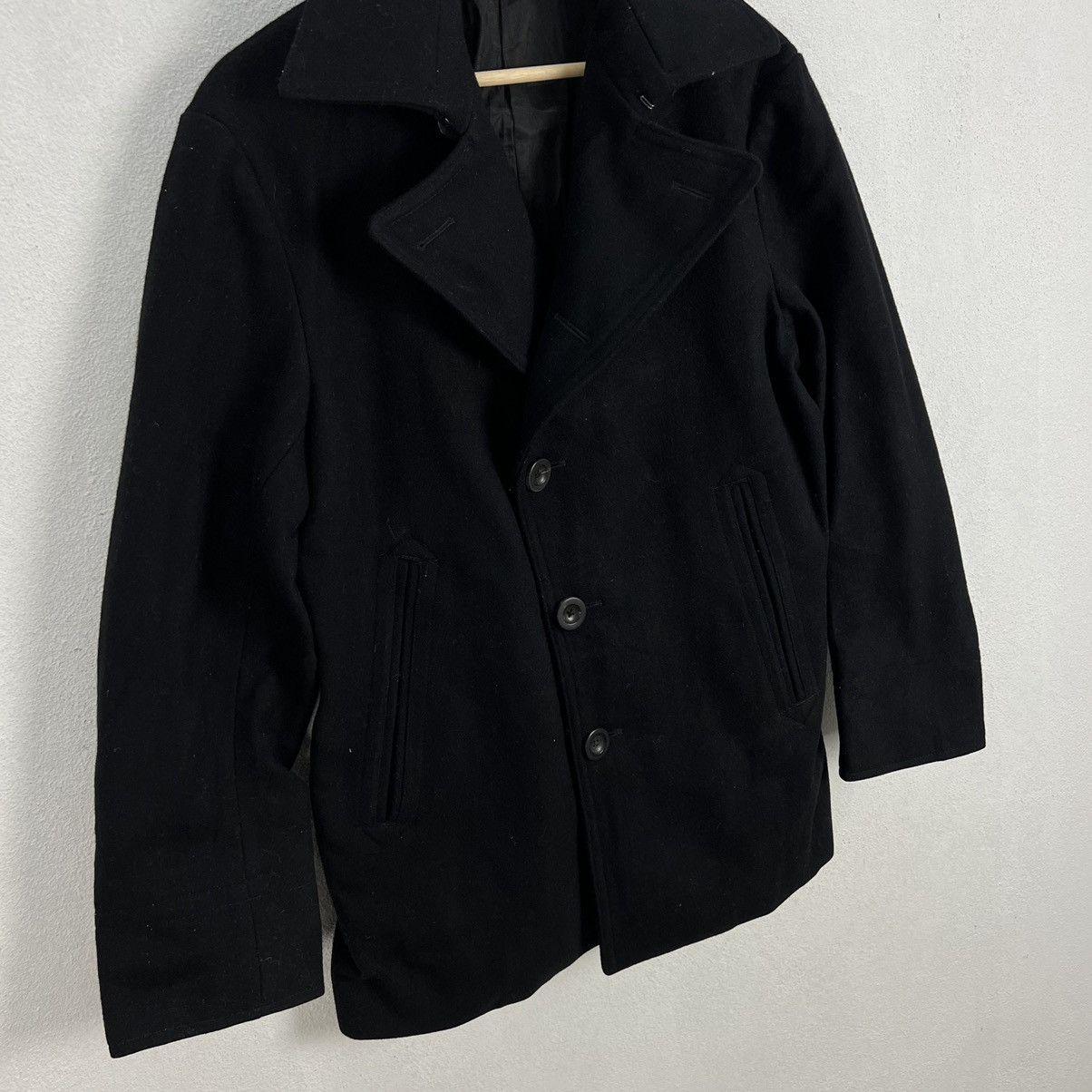 Japanese Brand VINTAGE ULTIMATE BLACK WOOL DOUBLE BREAST JACKET Size US M / EU 48-50 / 2 - 5 Thumbnail