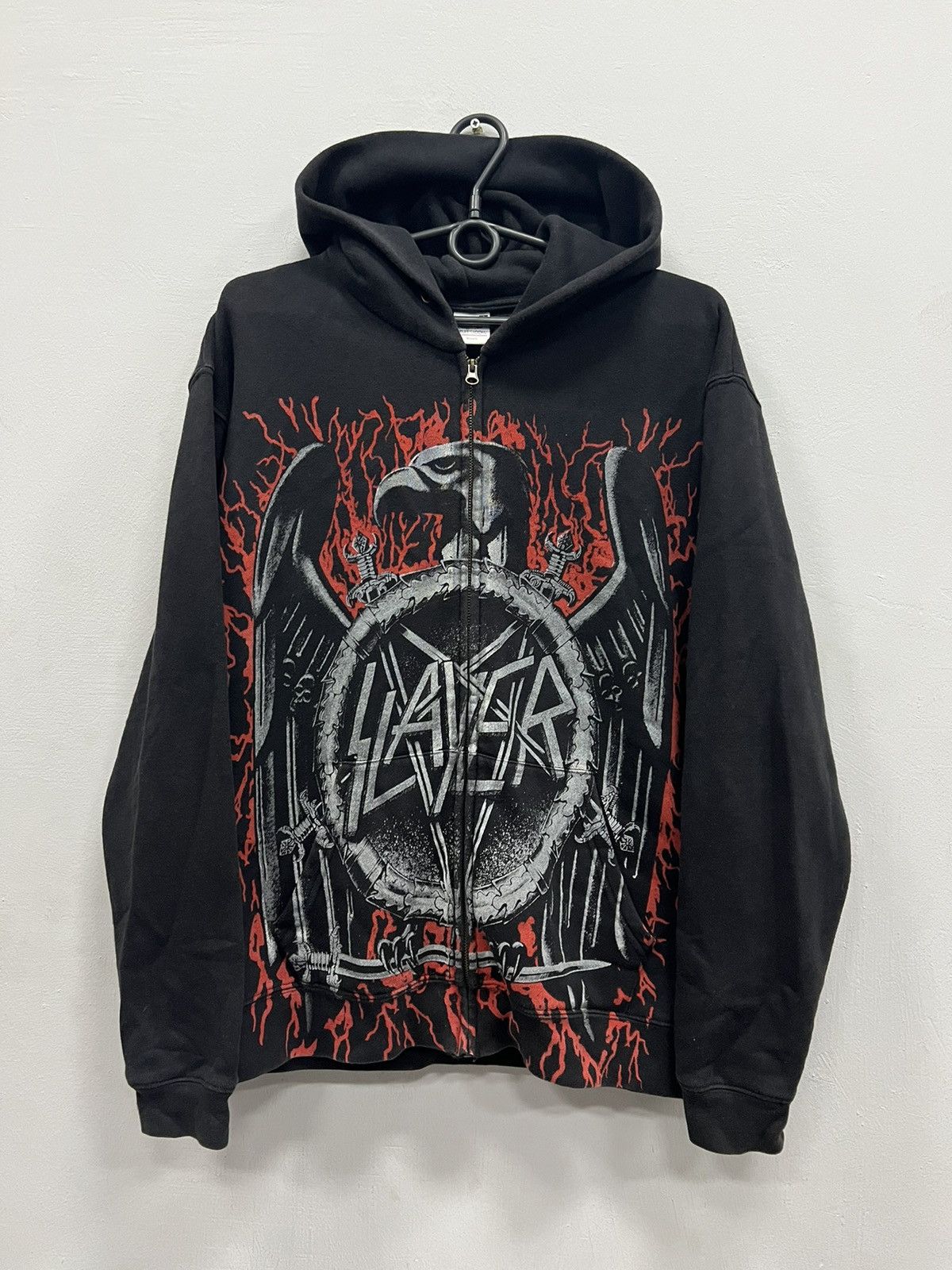 Vintage Vintage Slayer Band Zip Hoodie Grailed