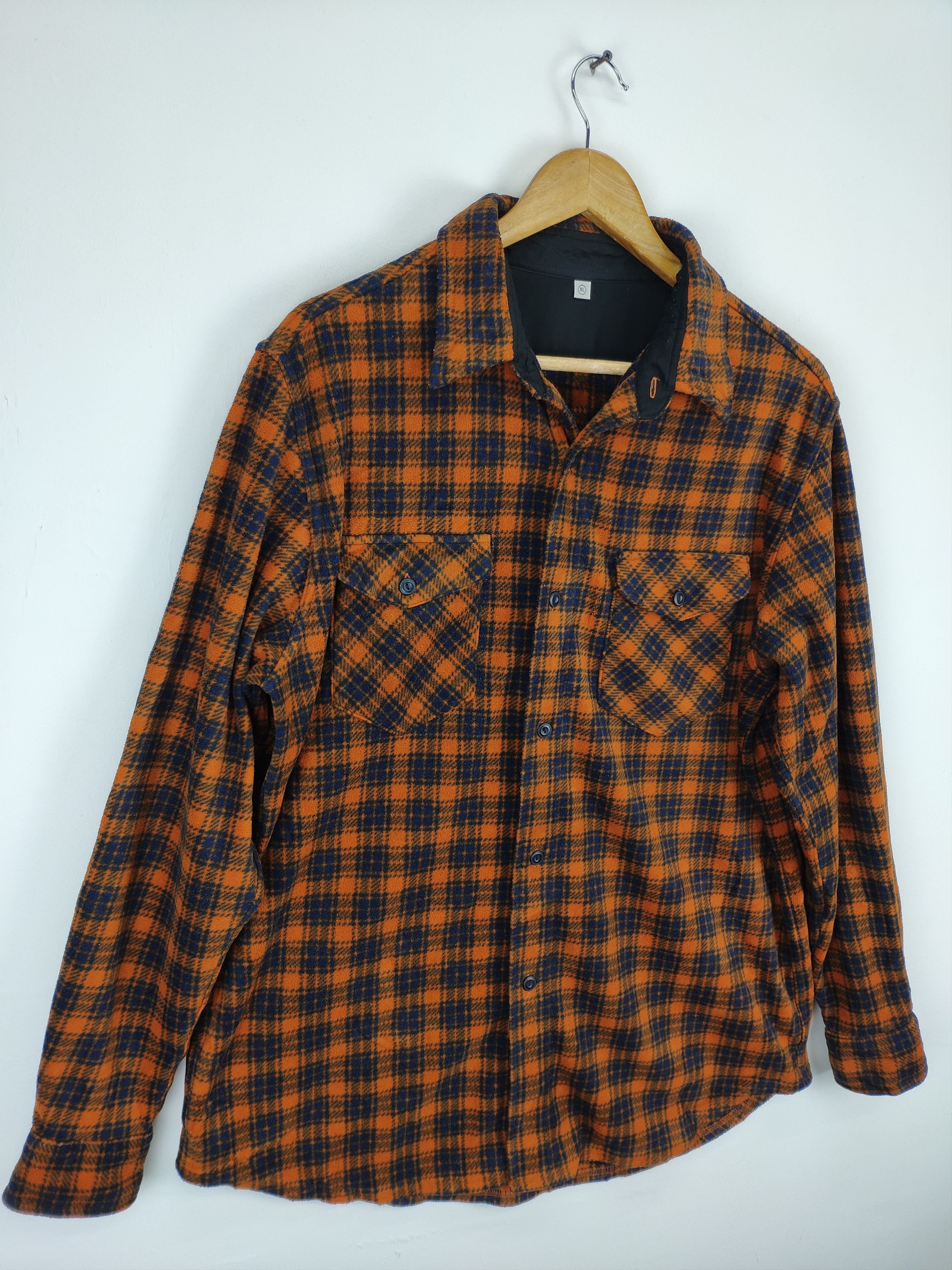 Flannel × Japanese Brand Uniqlo Flannel Shirt Fleece Button Up Travis Style Size US L / EU 52-54 / 3 - 3 Thumbnail