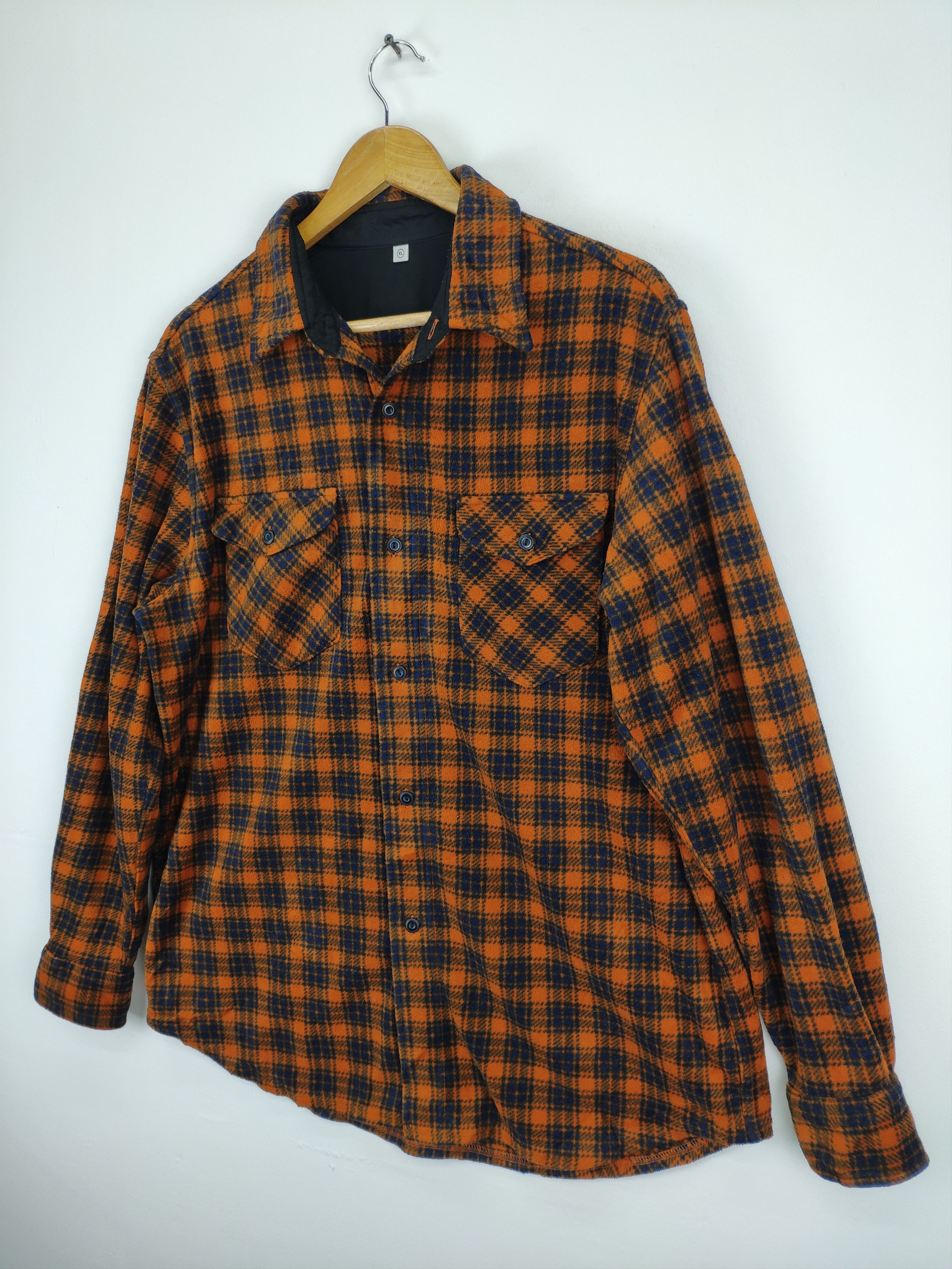 Flannel × Japanese Brand Uniqlo Flannel Shirt Fleece Button Up Travis Style Size US L / EU 52-54 / 3 - 2 Thumbnail