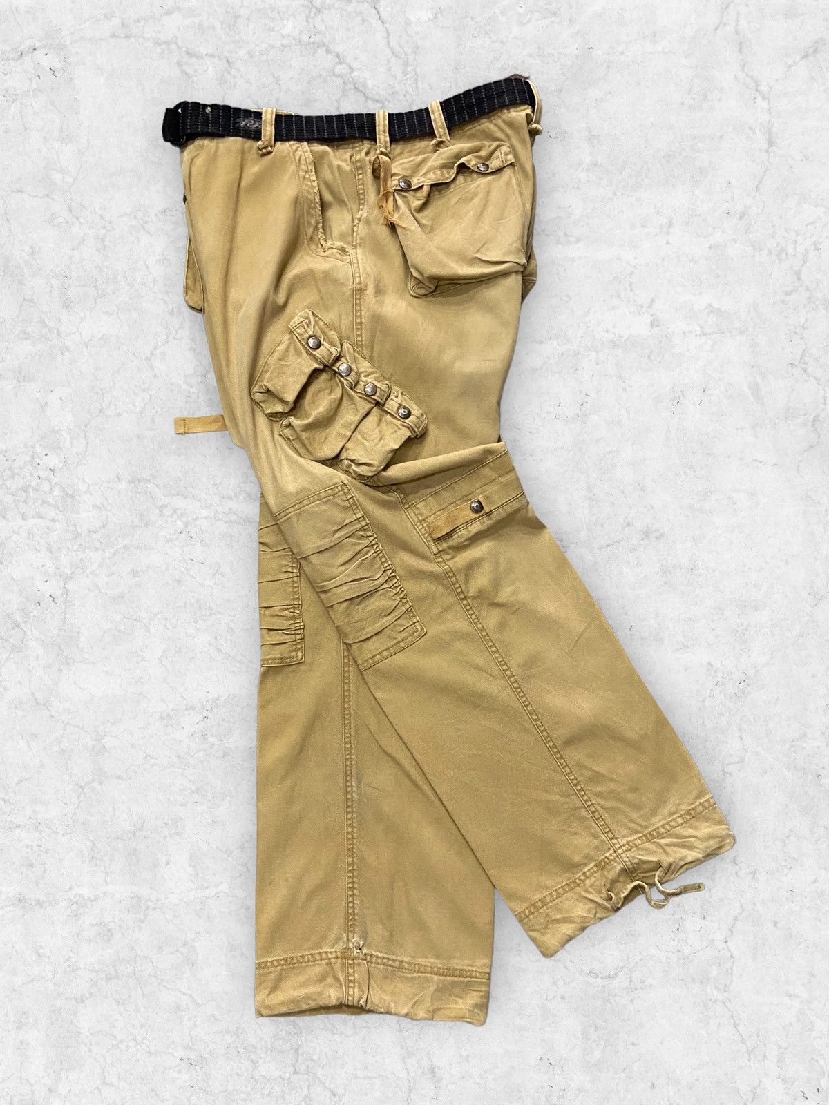 Issey Miyake × Tete Homme Fleet Sheet Baggy Parachute Cargo Multi Pocket Pants Size US 32 / EU 48 - 5 Thumbnail