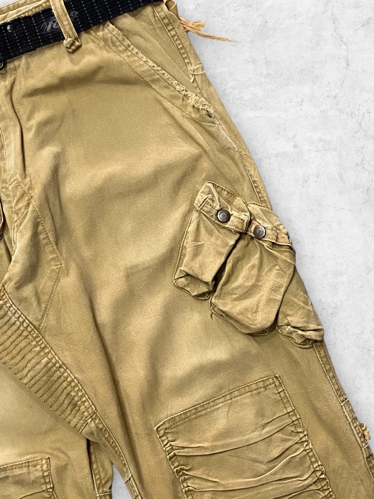Issey Miyake × Tete Homme Fleet Sheet Baggy Parachute Cargo Multi Pocket Pants Size US 32 / EU 48 - 9 Thumbnail