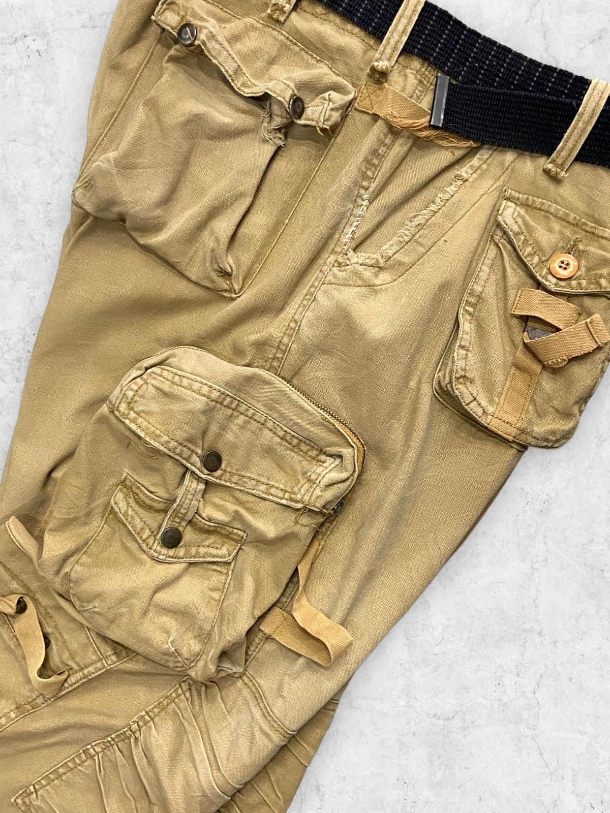Issey Miyake × Tete Homme Fleet Sheet Baggy Parachute Cargo Multi Pocket Pants Size US 32 / EU 48 - 14 Thumbnail