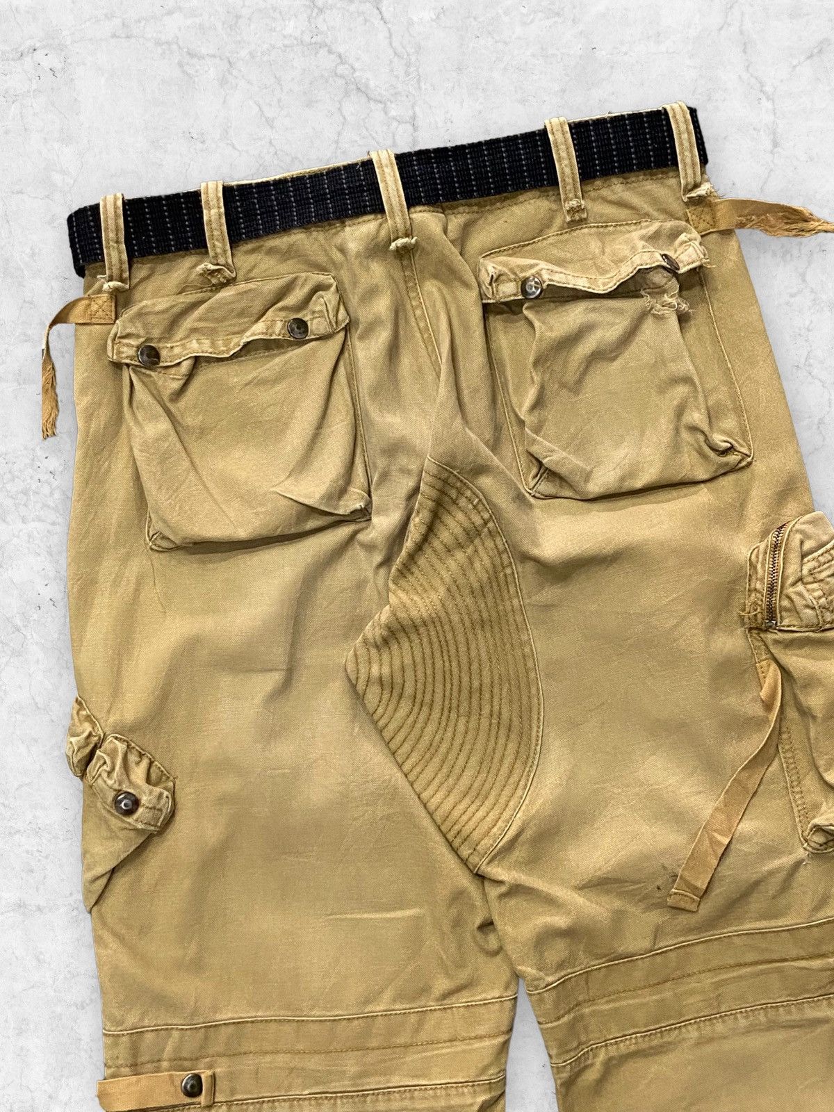 Issey Miyake × Tete Homme Fleet Sheet Baggy Parachute Cargo Multi Pocket Pants Size US 32 / EU 48 - 17 Thumbnail