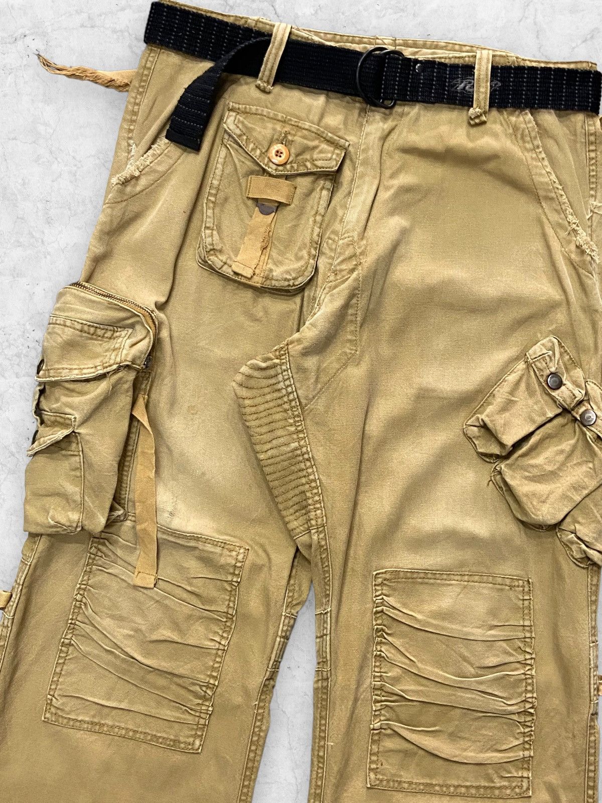 Issey Miyake × Tete Homme Fleet Sheet Baggy Parachute Cargo Multi Pocket Pants Size US 32 / EU 48 - 7 Thumbnail
