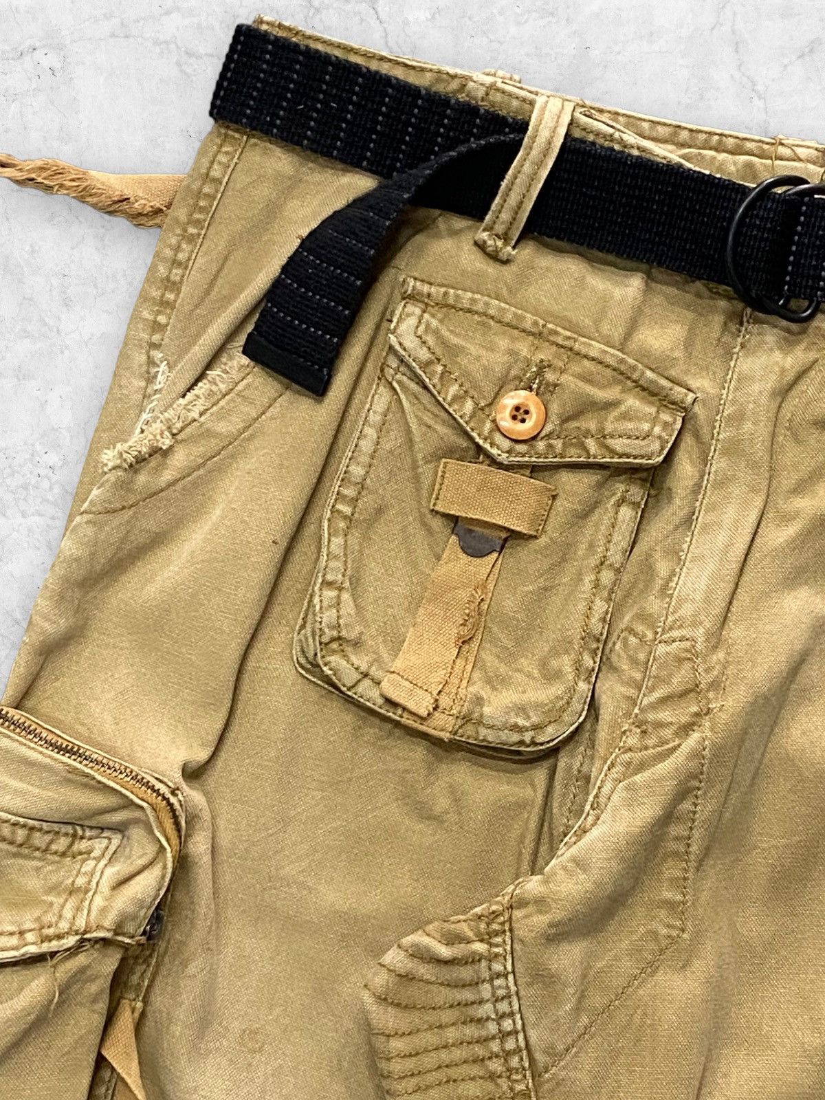 Issey Miyake × Tete Homme Fleet Sheet Baggy Parachute Cargo Multi Pocket Pants Size US 32 / EU 48 - 10 Thumbnail