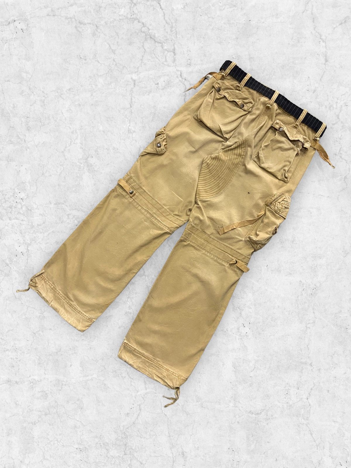 Issey Miyake × Tete Homme Fleet Sheet Baggy Parachute Cargo Multi Pocket Pants Size US 32 / EU 48 - 16 Thumbnail