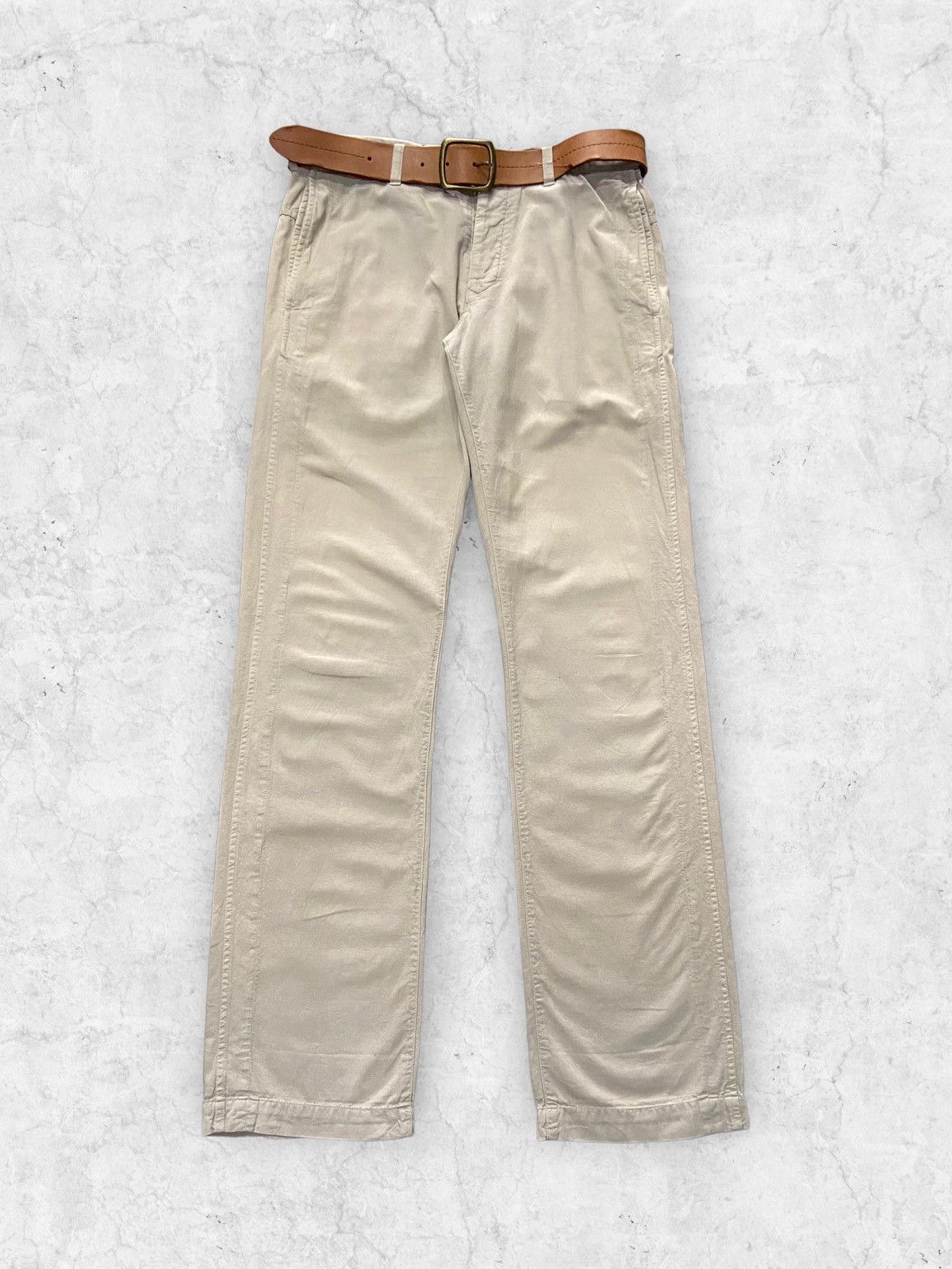 Margaret Howell × Vintage Vintage Margaret Howell Buckle Back Leather Belt Pants Size US 30 / EU 46 - 1 Thumbnail