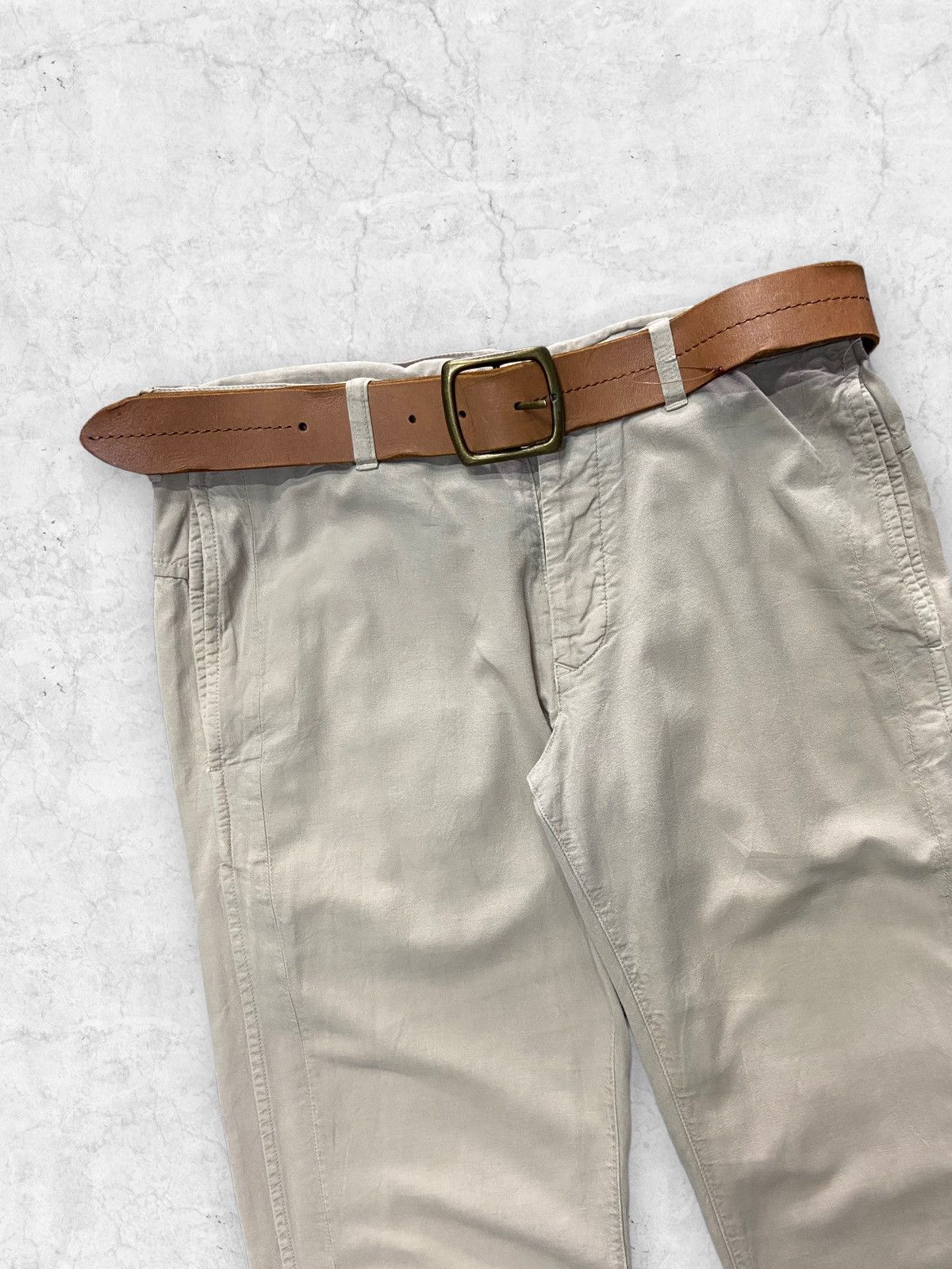 Margaret Howell × Vintage Vintage Margaret Howell Buckle Back Leather Belt Pants Size US 30 / EU 46 - 5 Thumbnail