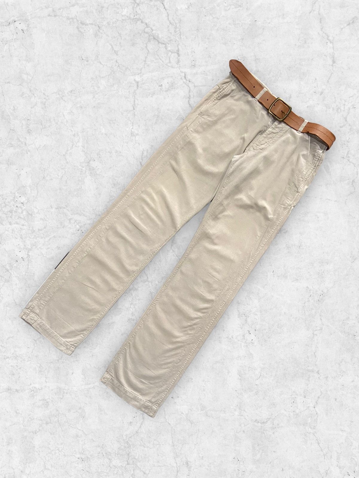 Margaret Howell × Vintage Vintage Margaret Howell Buckle Back Leather Belt Pants Size US 30 / EU 46 - 4 Thumbnail