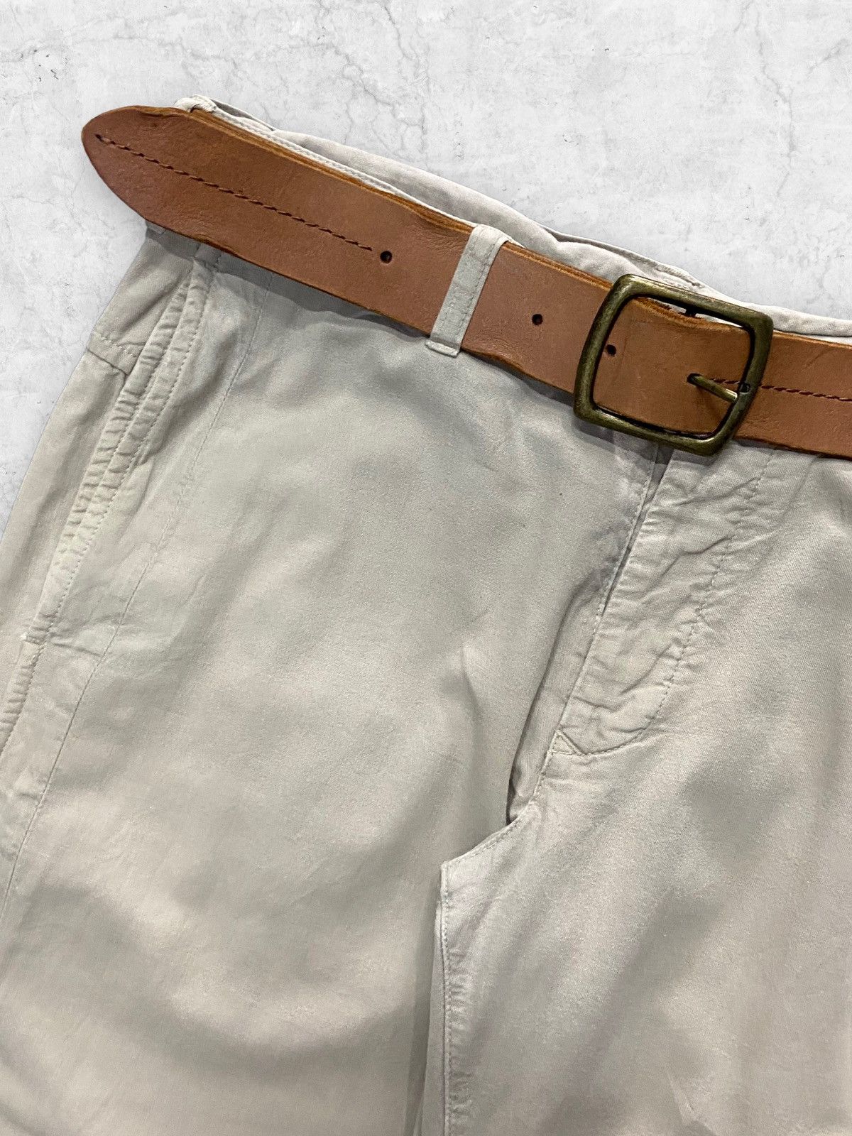 Margaret Howell × Vintage Vintage Margaret Howell Buckle Back Leather Belt Pants Size US 30 / EU 46 - 6 Thumbnail