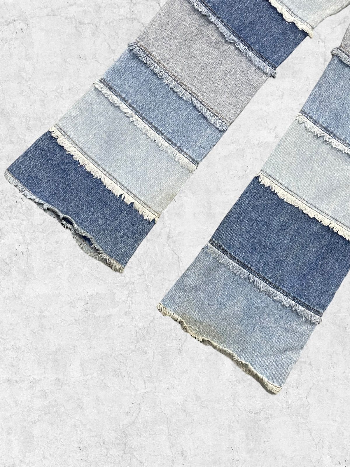 14th Addiction × Hysteric Glamour Vtg Northcrest Layered Hagi Flared Denim With Leather Belt Size US 30 / EU 46 - 11 Thumbnail