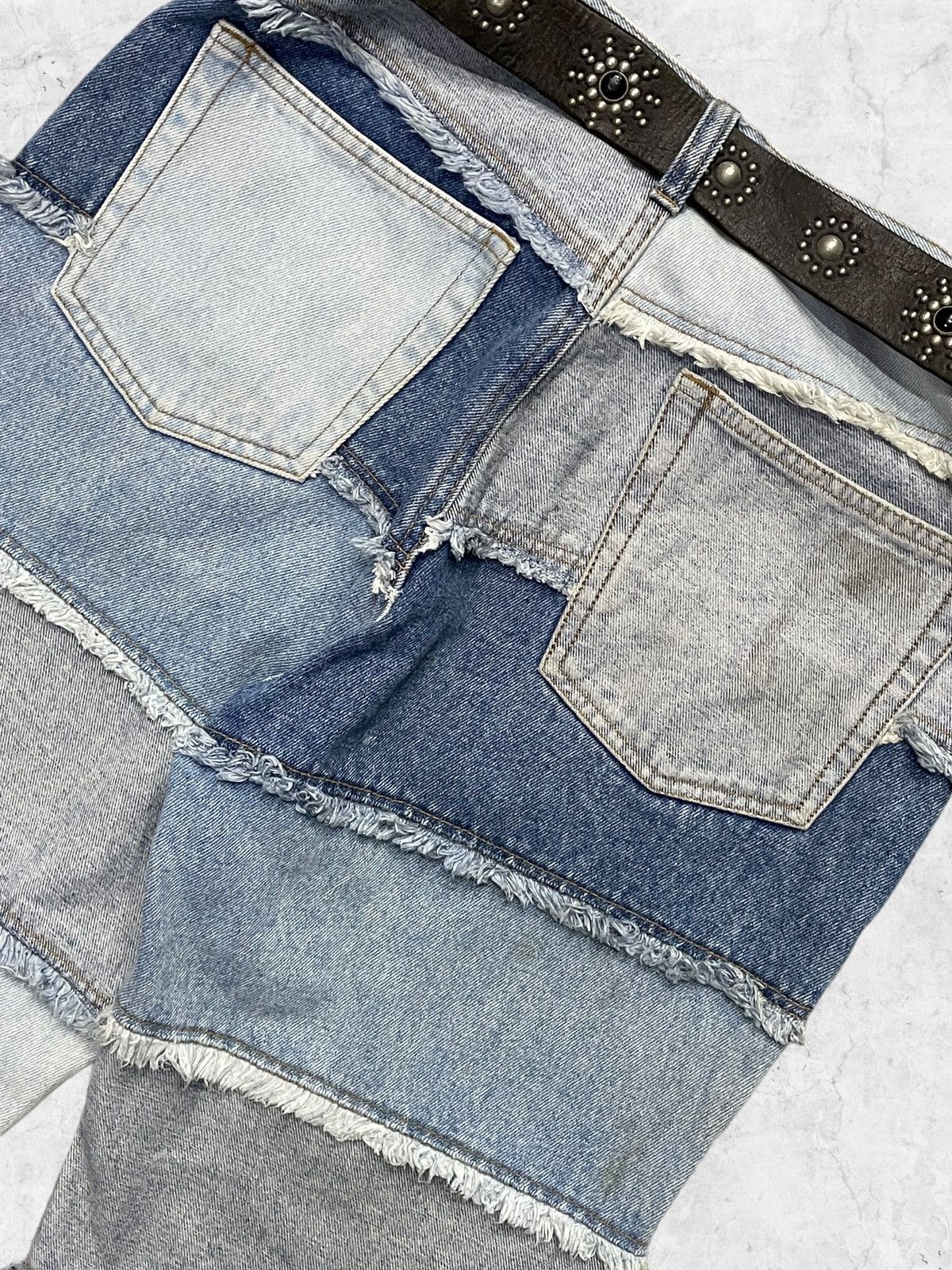 14th Addiction × Hysteric Glamour Vtg Northcrest Layered Hagi Flared Denim With Leather Belt Size US 30 / EU 46 - 10 Thumbnail