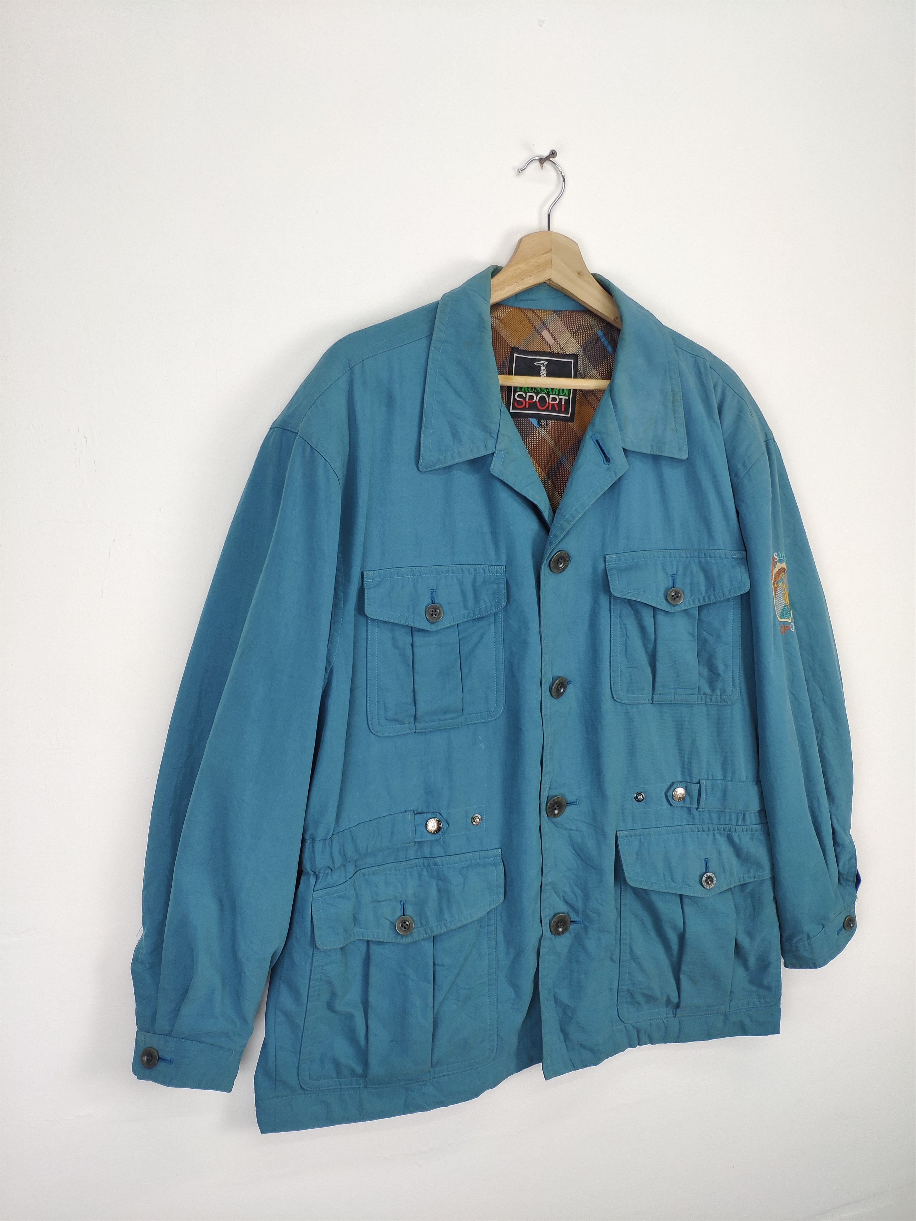 Trussardi × Vintage Vintage Trussardi Jacket Button Up Size US L / EU 52-54 / 3 - 3 Thumbnail