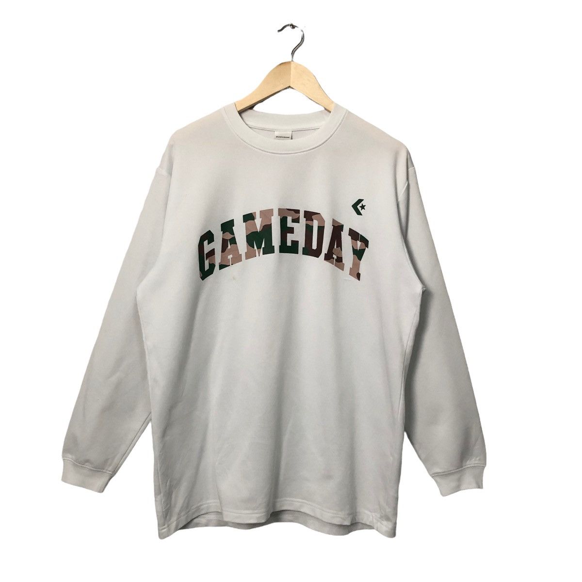 Converse × Vintage Vintage Converse Spell Out Big Logo Long Sleeve Shirt Size US L / EU 52-54 / 3 - 1 Thumbnail