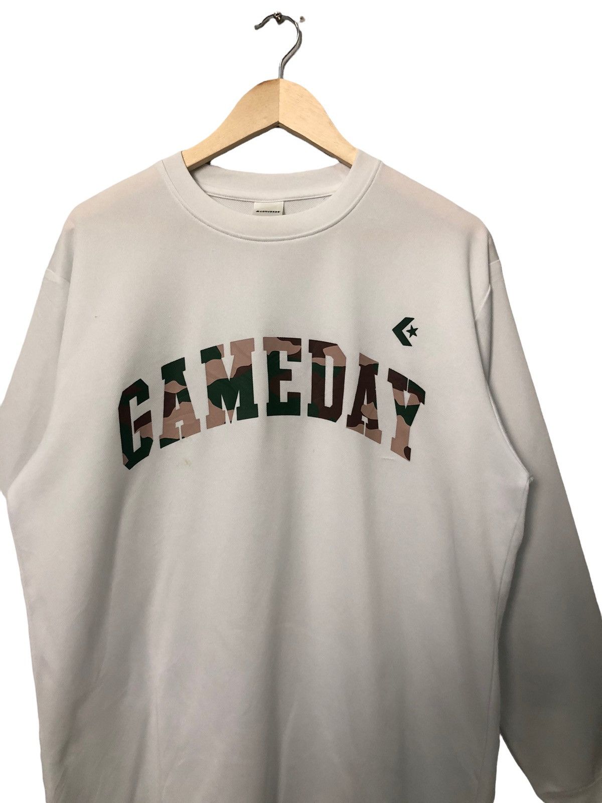 Converse × Vintage Vintage Converse Spell Out Big Logo Long Sleeve Shirt Size US L / EU 52-54 / 3 - 4 Thumbnail