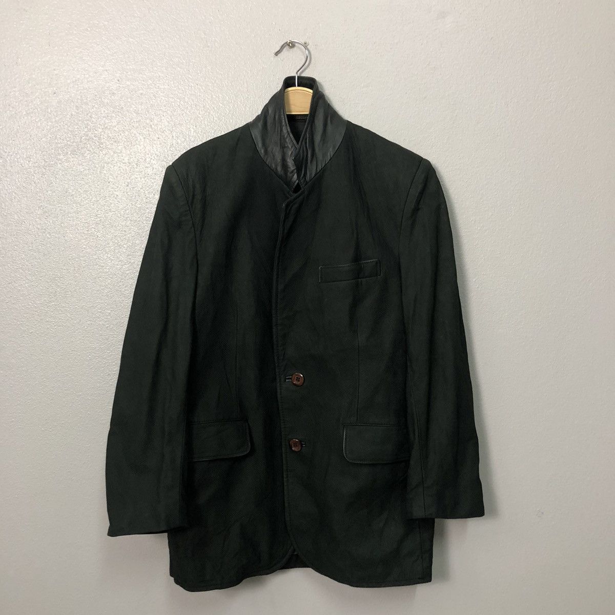Japanese Brand × Vintage Vintage Lony G Faded Leather Blazer Coat Jacket Size US S / EU 44-46 / 1 - 1 Thumbnail