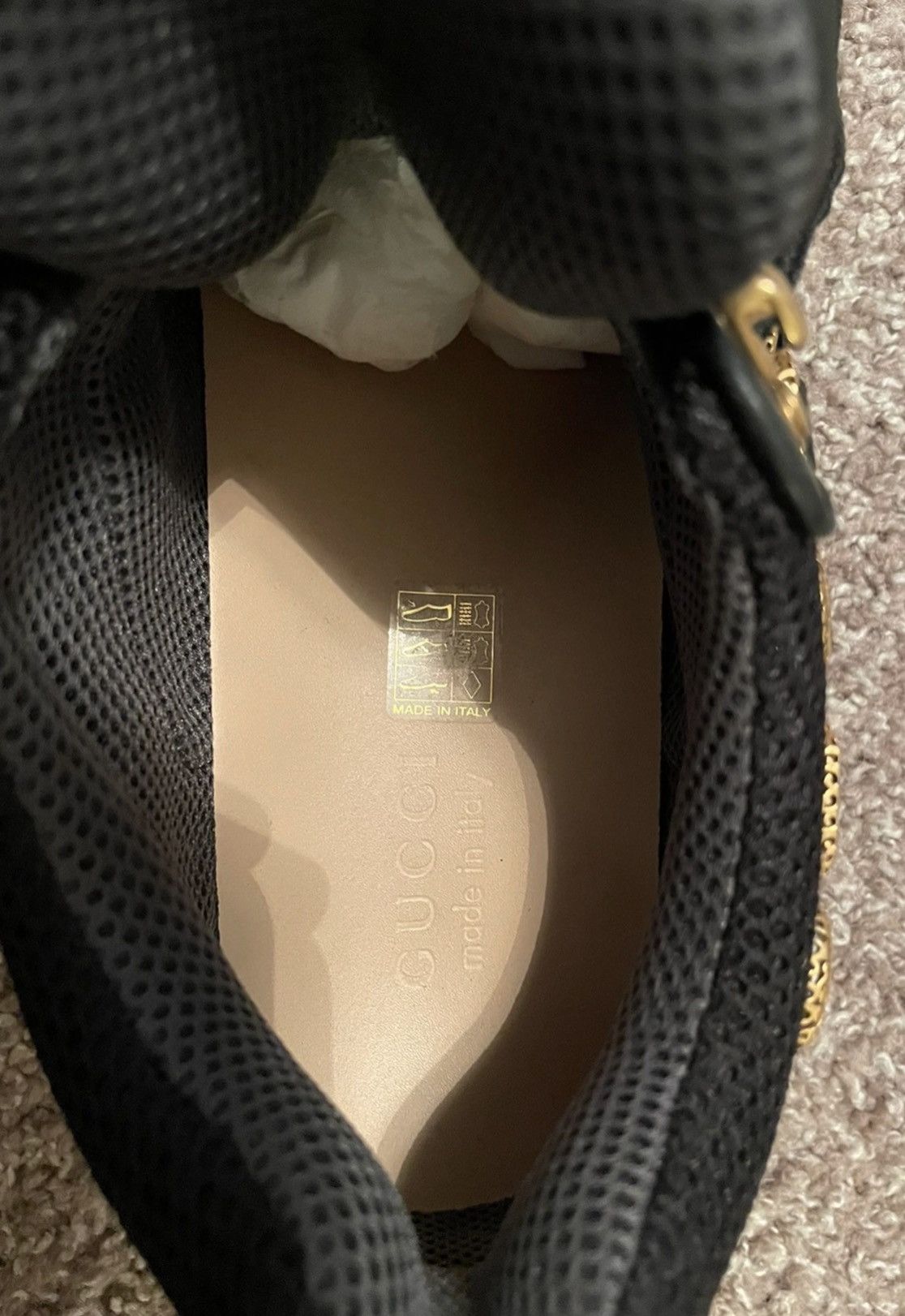 Gucci Gucci x Sega Black Flashtrek Sneaker with Green Gems Size US 10 / EU 43 - 6 Thumbnail