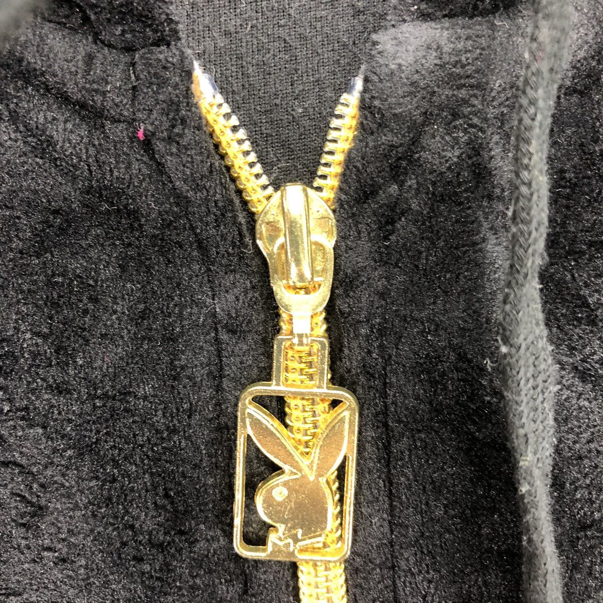 Playboy Playboy Bunny Sweater Zipper Hoodie Velvet Gold Logo Size US S / EU 44-46 / 1 - 6 Thumbnail