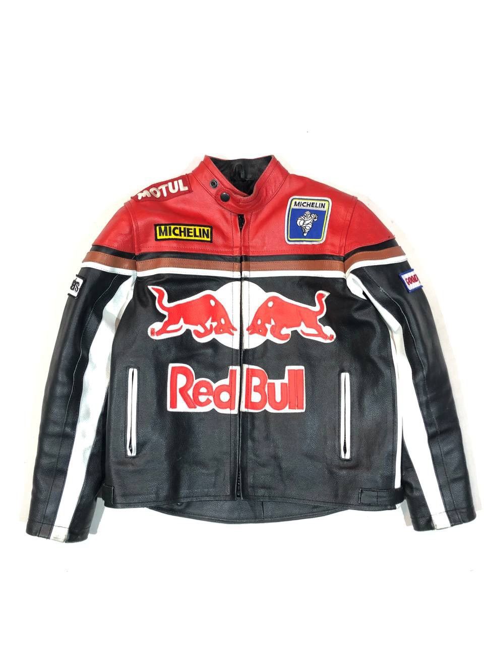 Racing × Red Bull × Vintage Red Bull Racing Moto Leather Jacket | Grailed