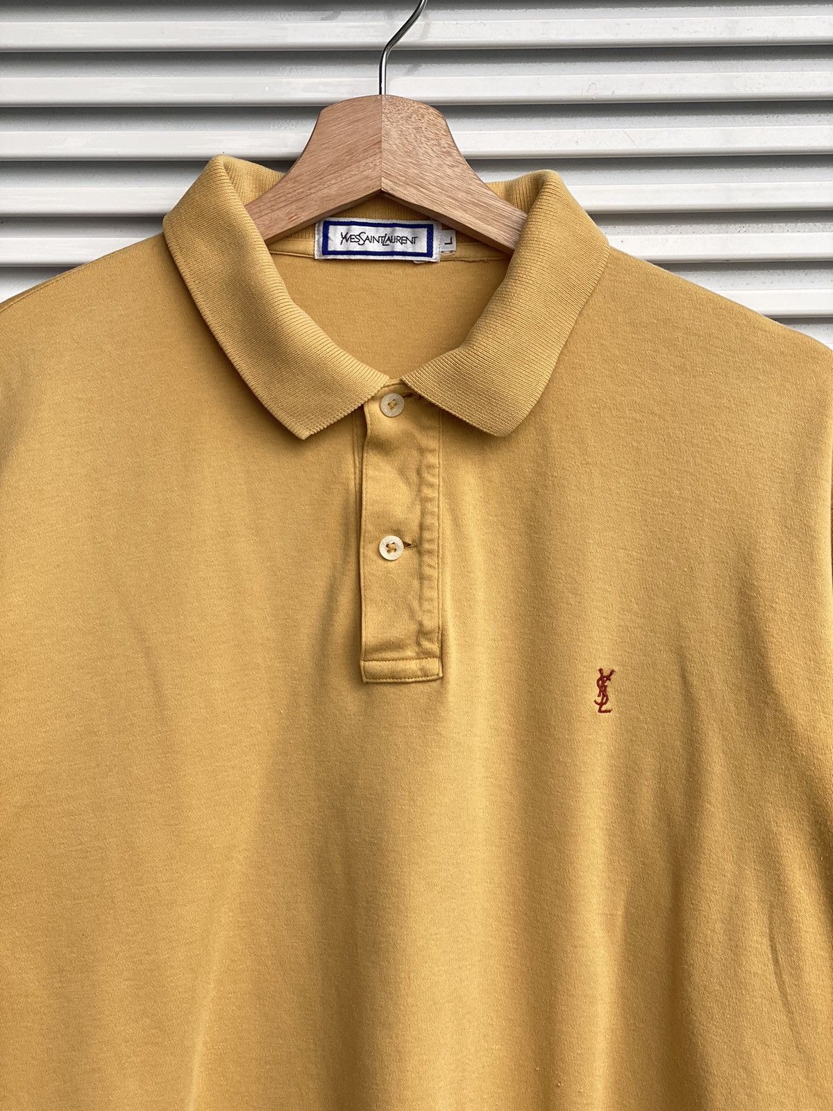 Vintage Vintage YSL Yves Saint Laurent Polo Longsleeves Size US L / EU 52-54 / 3 - 1 Thumbnail