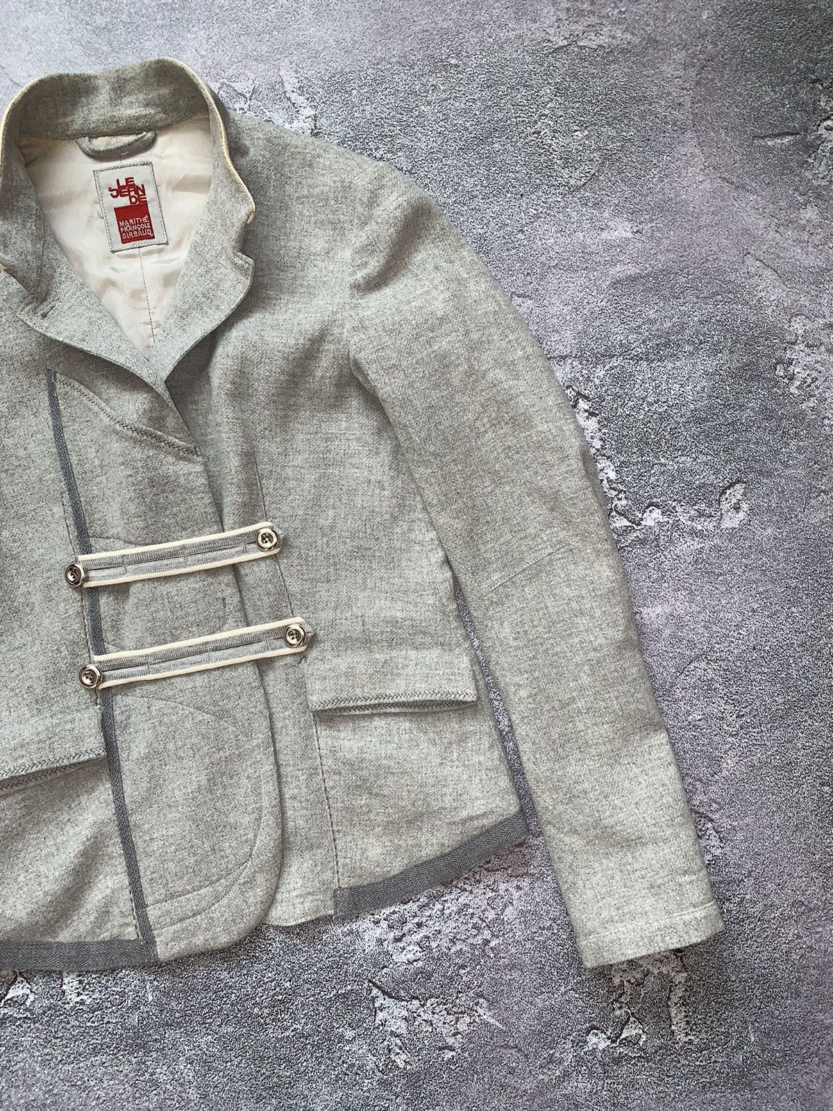 Japanese Brand × Marithe + Francois Girbaud Marithe Francois Girbaud M wool button up blazer jacket vntg Size M / US 6-8 / IT 42-44 - 6 Thumbnail