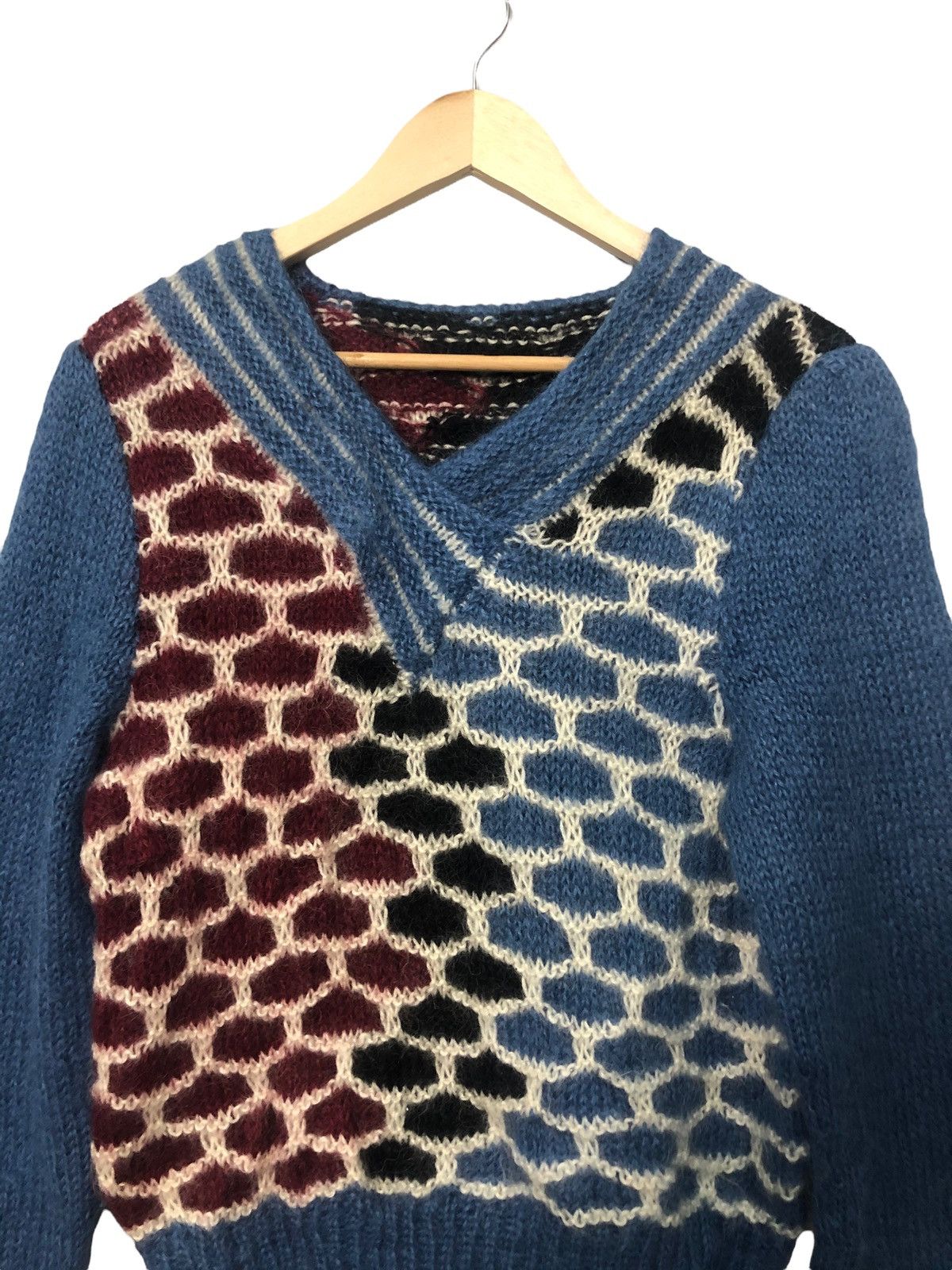 Aran Isles Knitwear Vintage Unbranded Mohair Pattern Knitwear Sweater Jumper Size US S / EU 44-46 / 1 - 4 Thumbnail