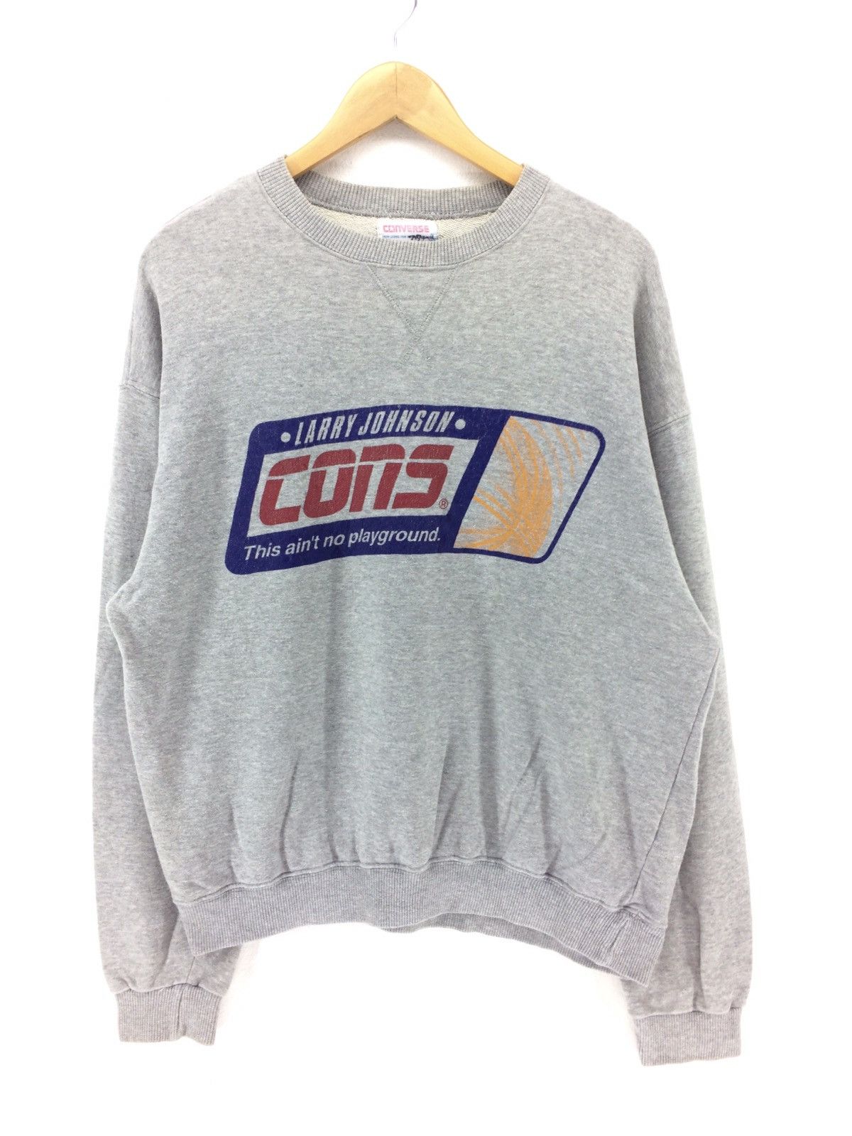 Converse × Vintage Vintage Converse Sweatshirt Jumper Pullover Sweater Size US L / EU 52-54 / 3 - 1 Thumbnail