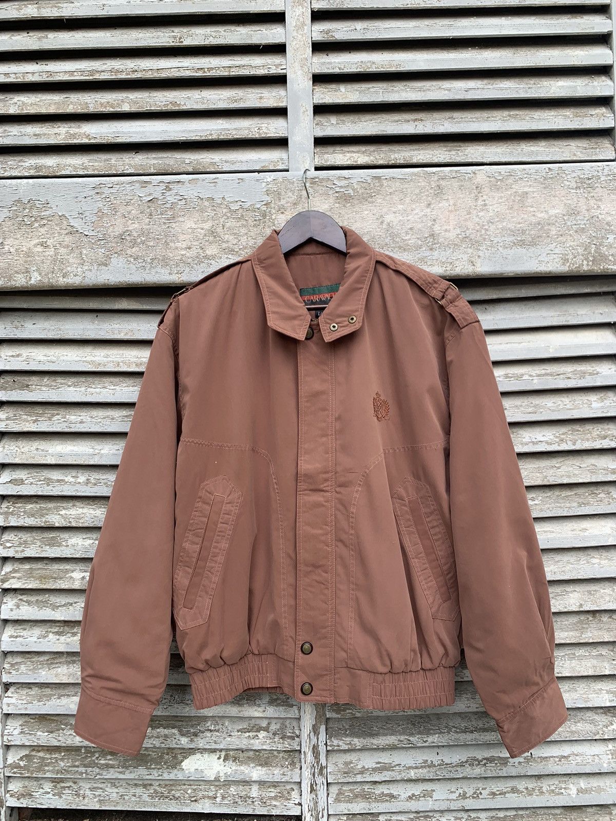 Japanese Brand 👹Caravach Maroon Beautiful Bomber Jacket Size US L / EU 52-54 / 3 - 4 Thumbnail