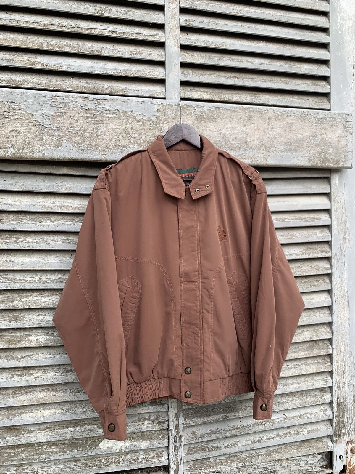 Japanese Brand 👹Caravach Maroon Beautiful Bomber Jacket Size US L / EU 52-54 / 3 - 6 Thumbnail