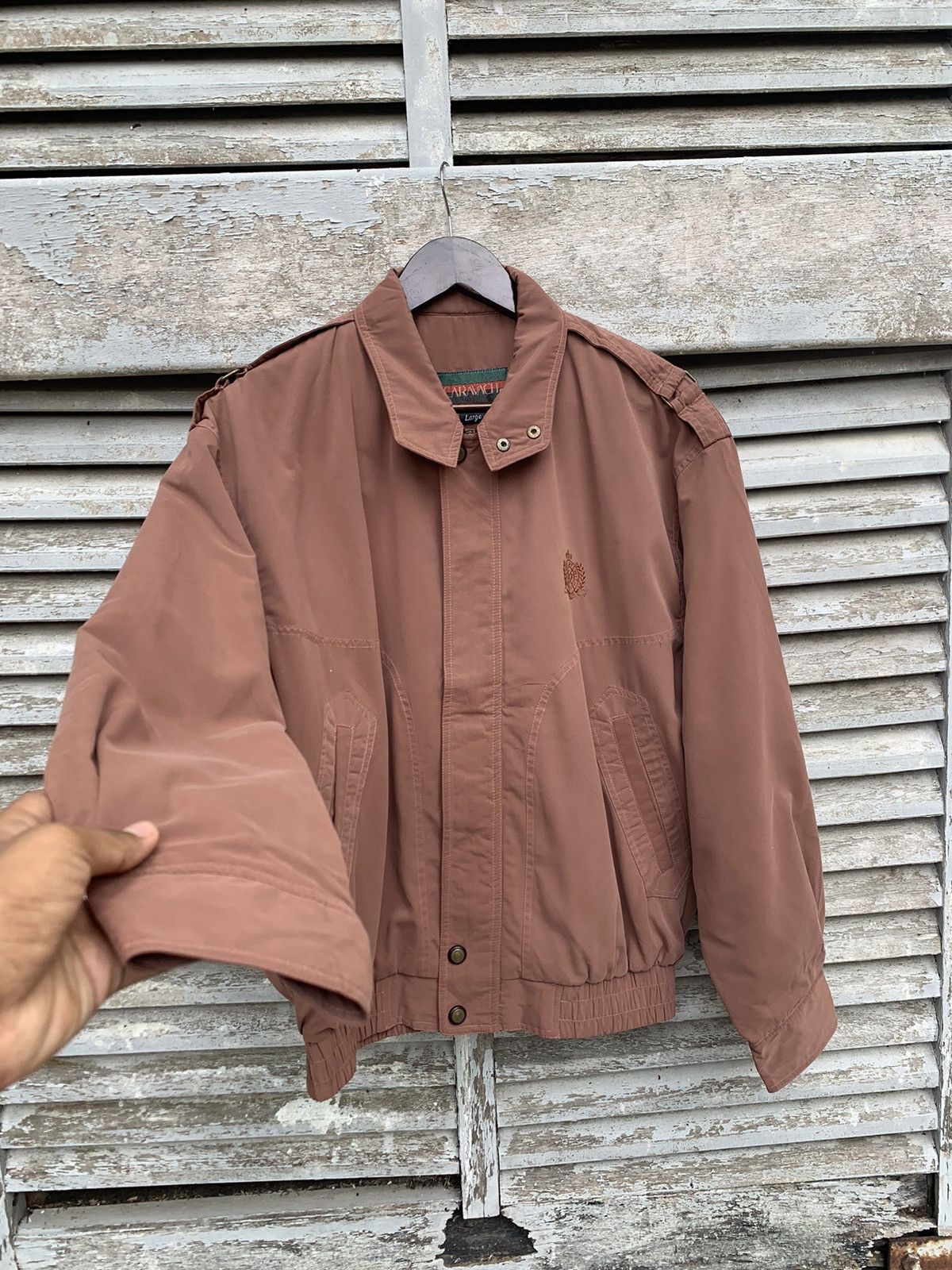 Japanese Brand 👹Caravach Maroon Beautiful Bomber Jacket Size US L / EU 52-54 / 3 - 3 Thumbnail