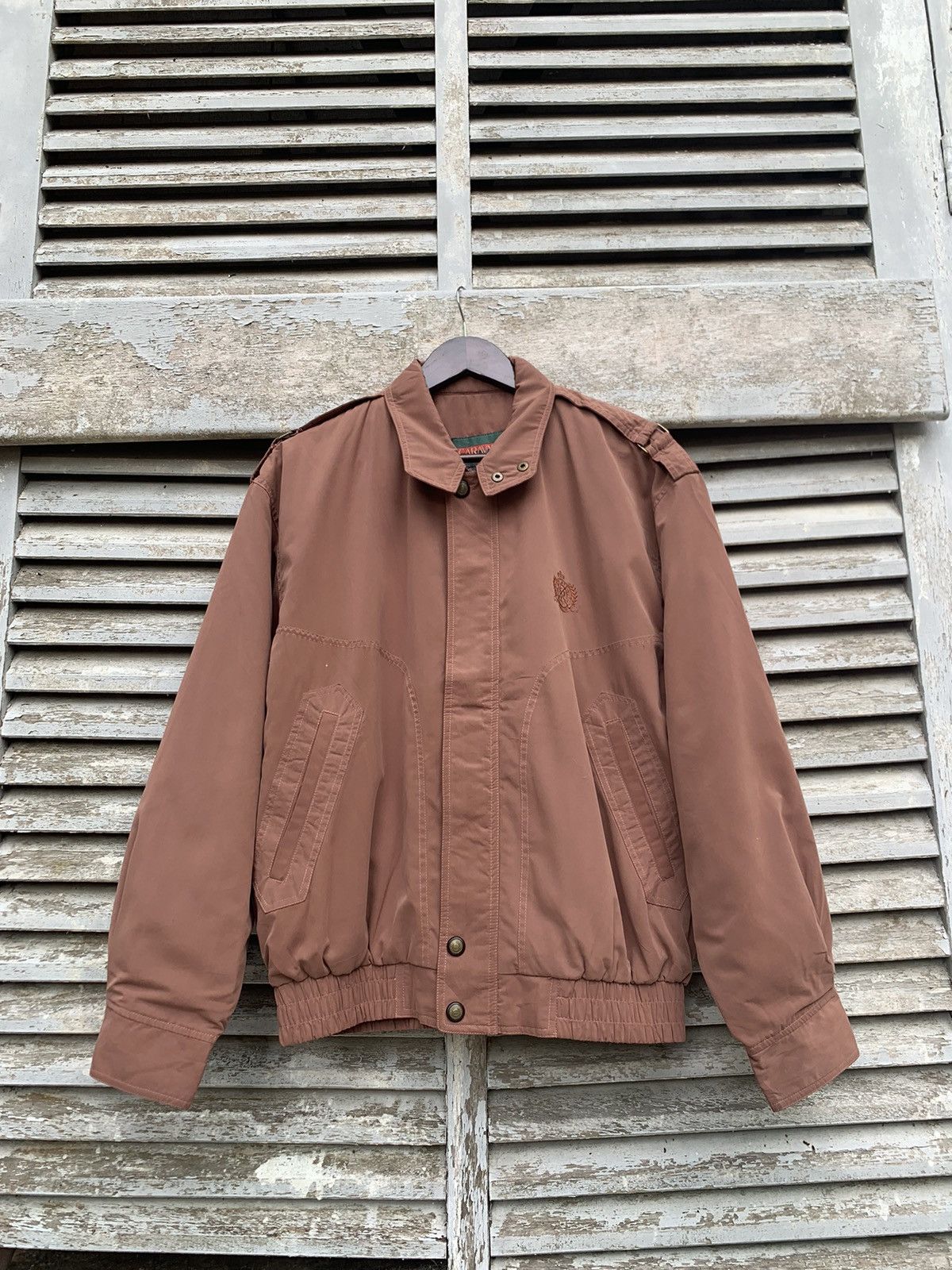 Japanese Brand 👹Caravach Maroon Beautiful Bomber Jacket Size US L / EU 52-54 / 3 - 5 Thumbnail