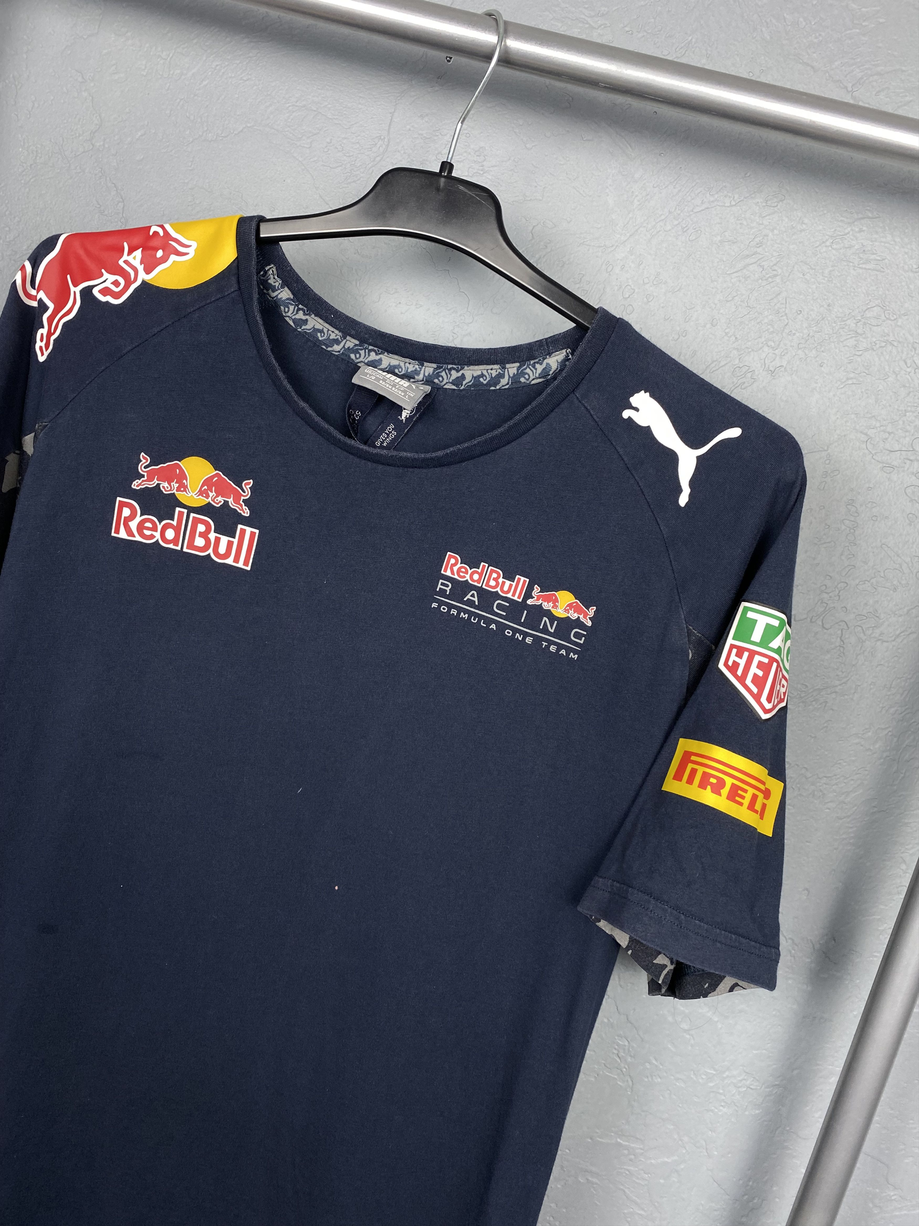 Puma Puma Red Bull Vintage Faded Racing Mens T-Shirt Tee Size US L / EU 52-54 / 3 - 2 Thumbnail